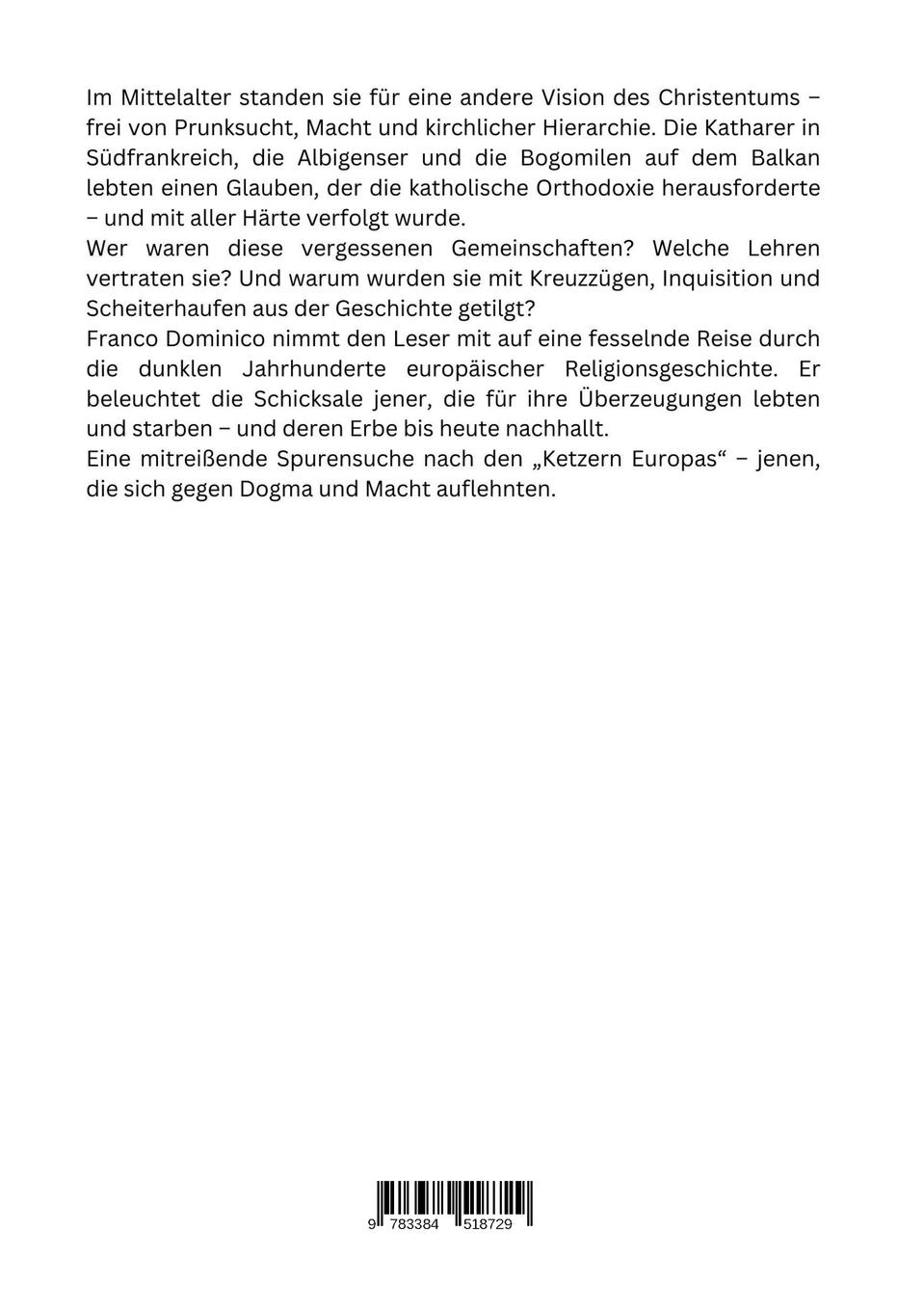 Rückseitencover Die Ketzer Europas