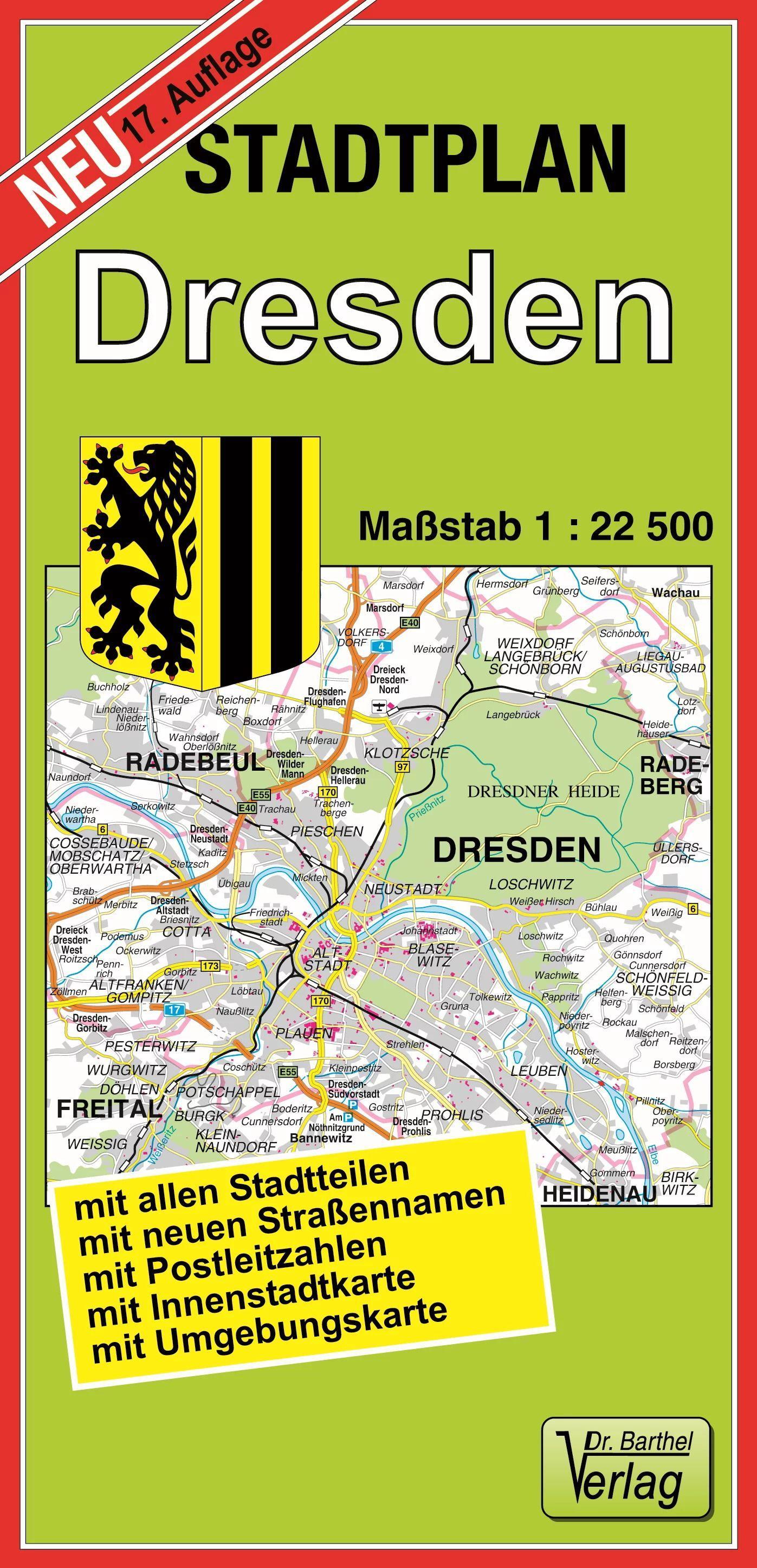 Vorderes Coverbild Stadtplan Dresden
