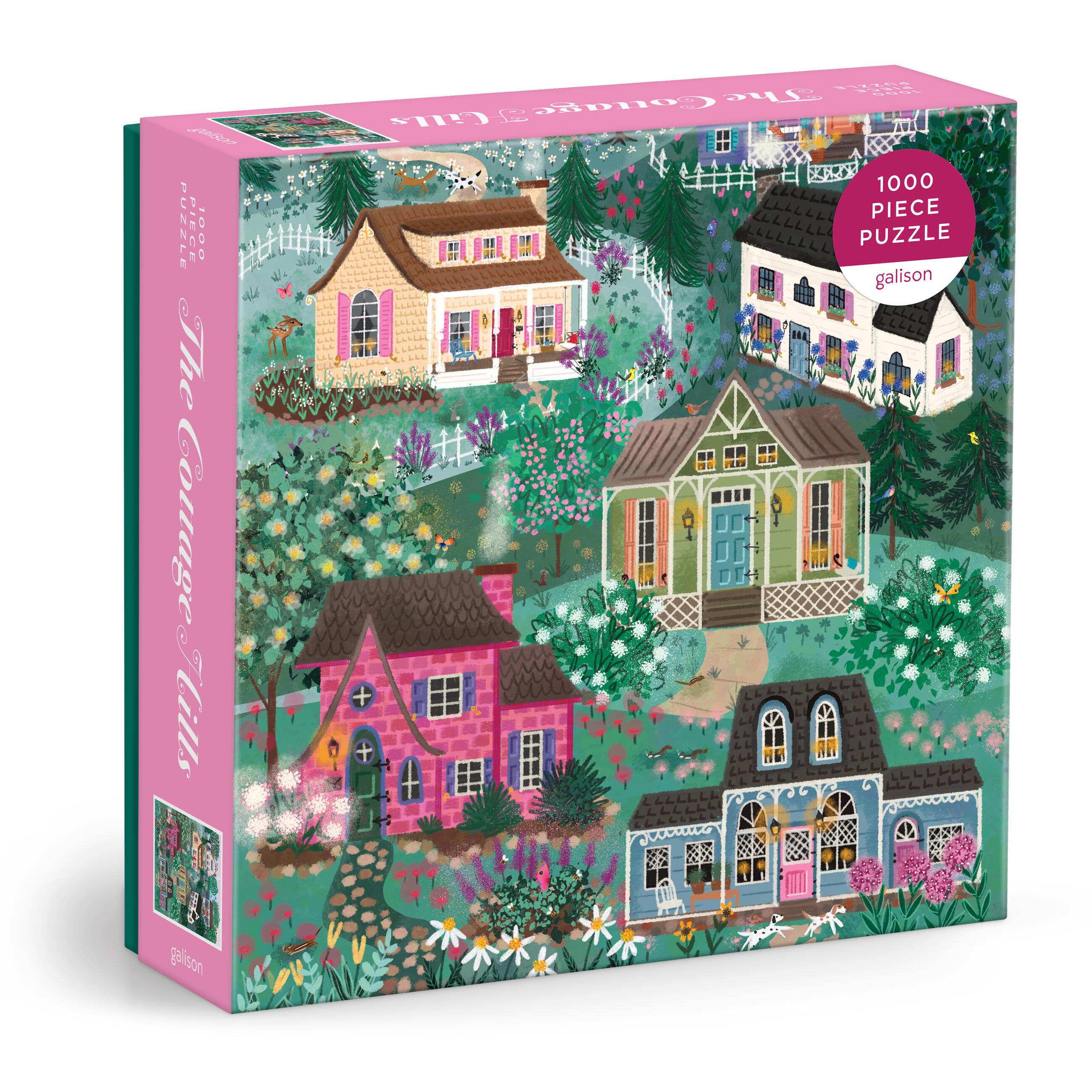 Vorderes Coverbild Joy Laforme The Cottage Hills 1000 Piece Puzzle in a Square Box