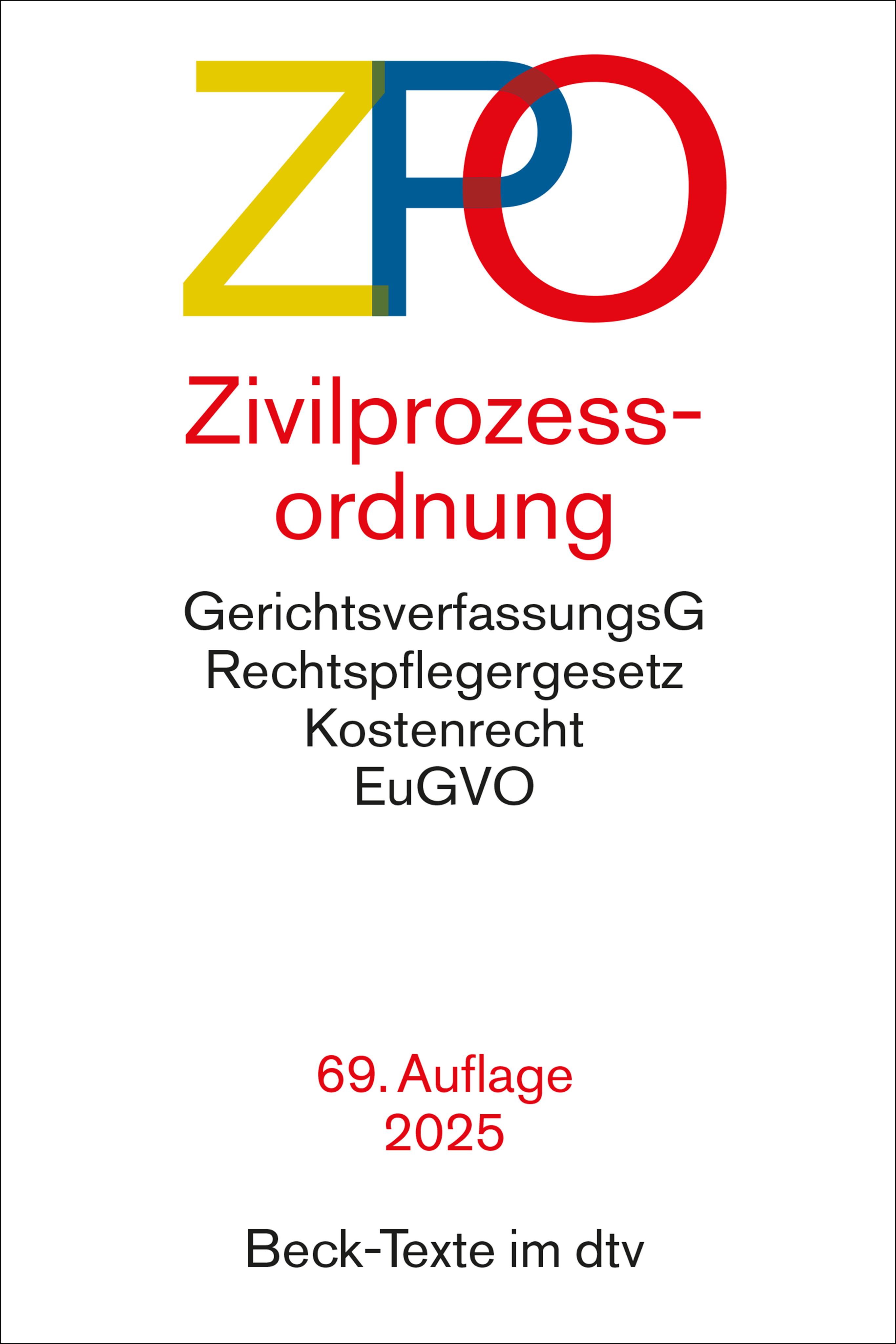 Vorderes Coverbild Zivilprozessordnung