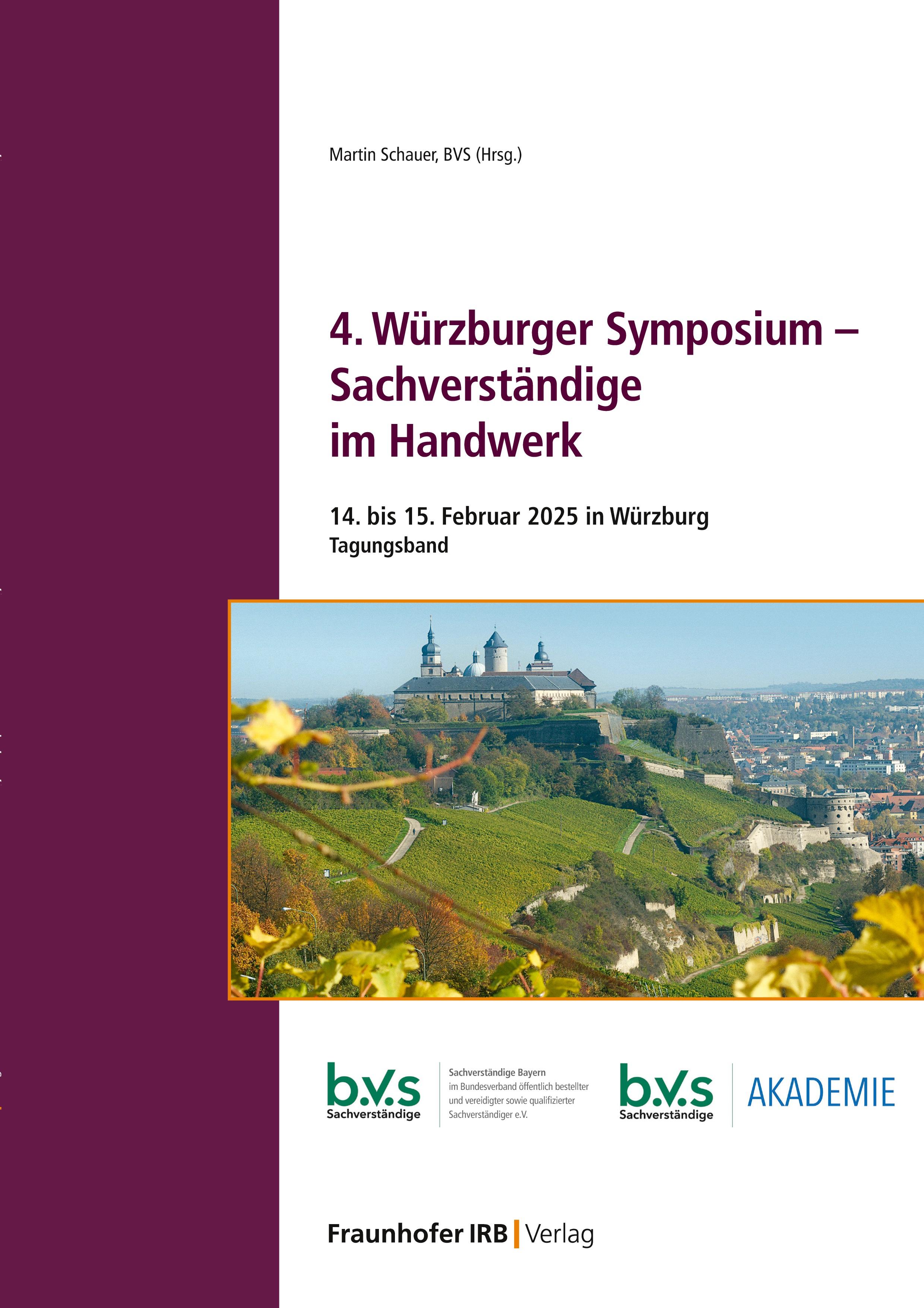 Vorderes Coverbild 4. Würzburger Symposium - Sachverständige im Handwerk