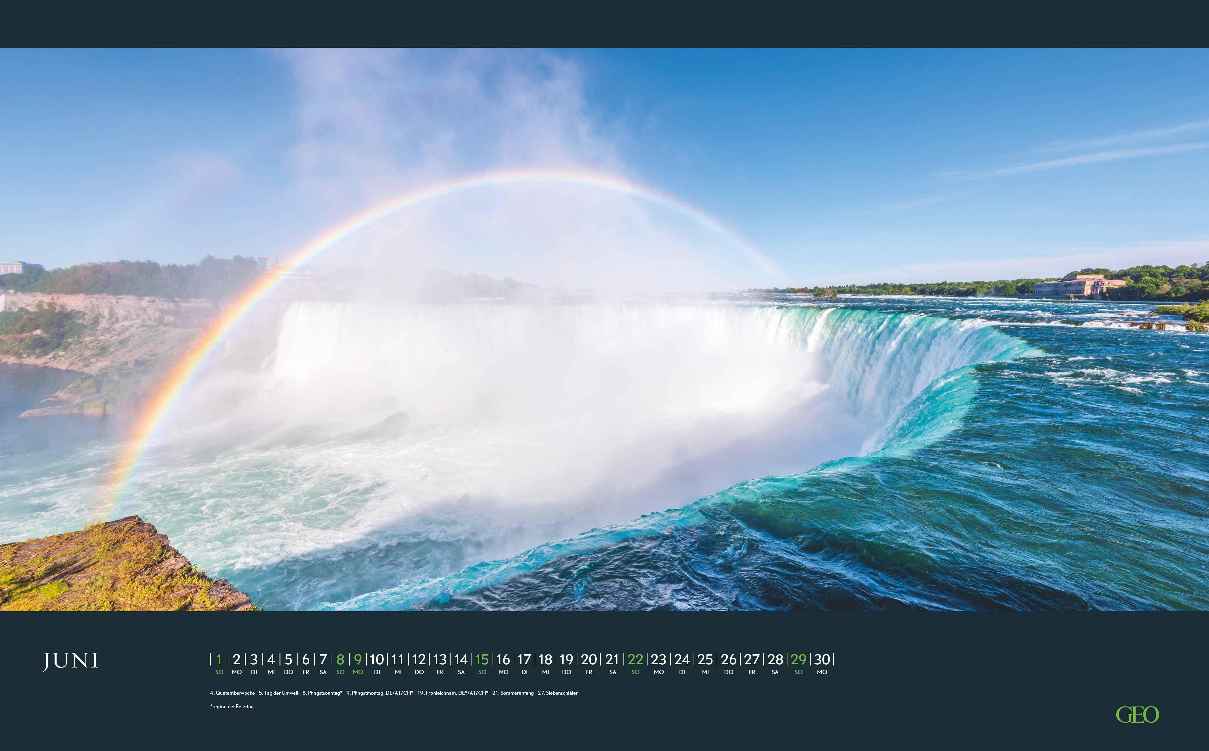Beispielinhalt (Bild) GEO Sehnsuchtsorte 2026 - Wand-Kalender - Reise-Kalender - Poster-Kalender - 58x36