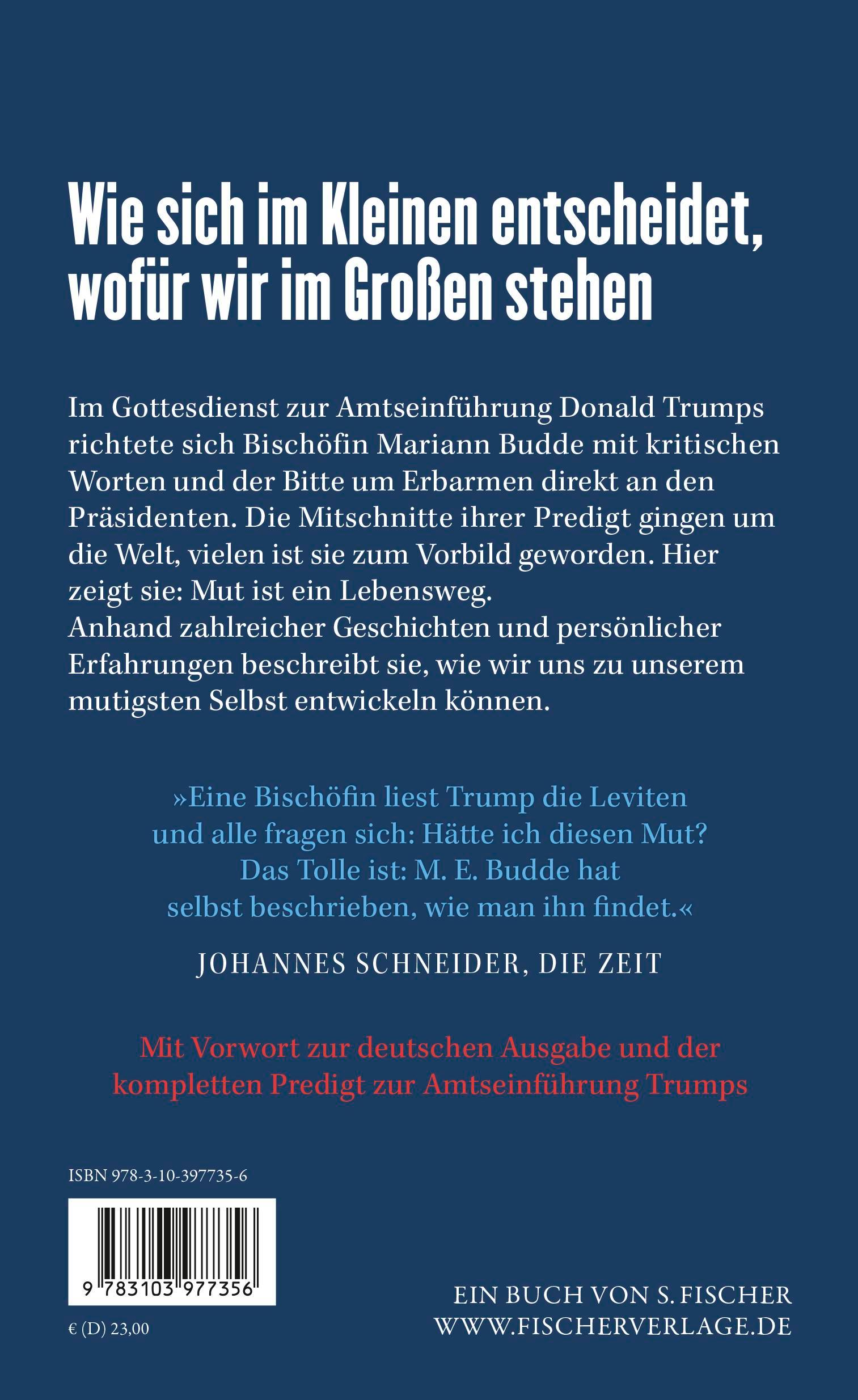 Rückseitencover Mutig sein