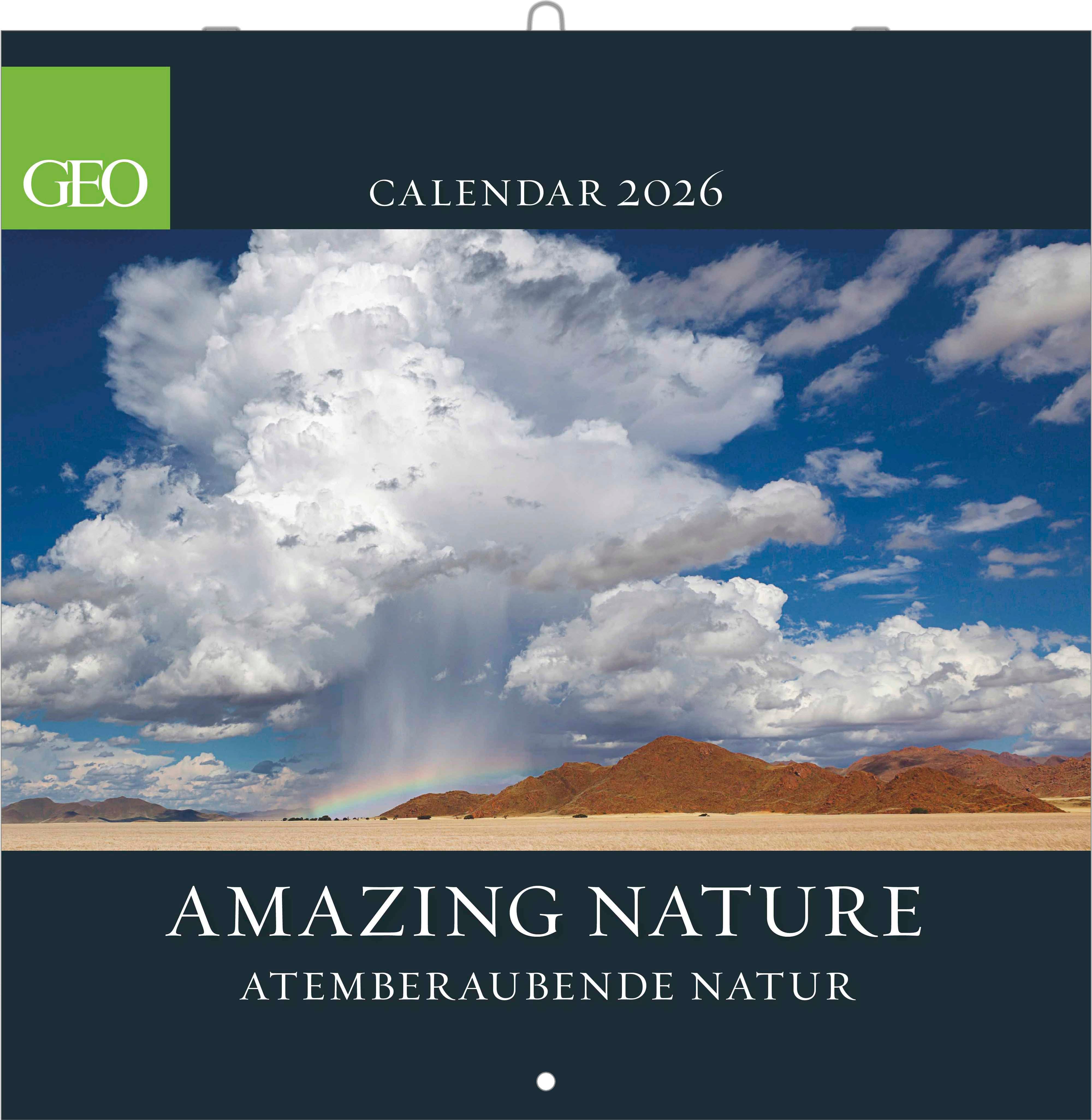 Vorderes Coverbild GEO Amazing Nature 2026 - Wand-Kalender - Broschüren-Kalender - 30x30 - 30x60 geöffnet