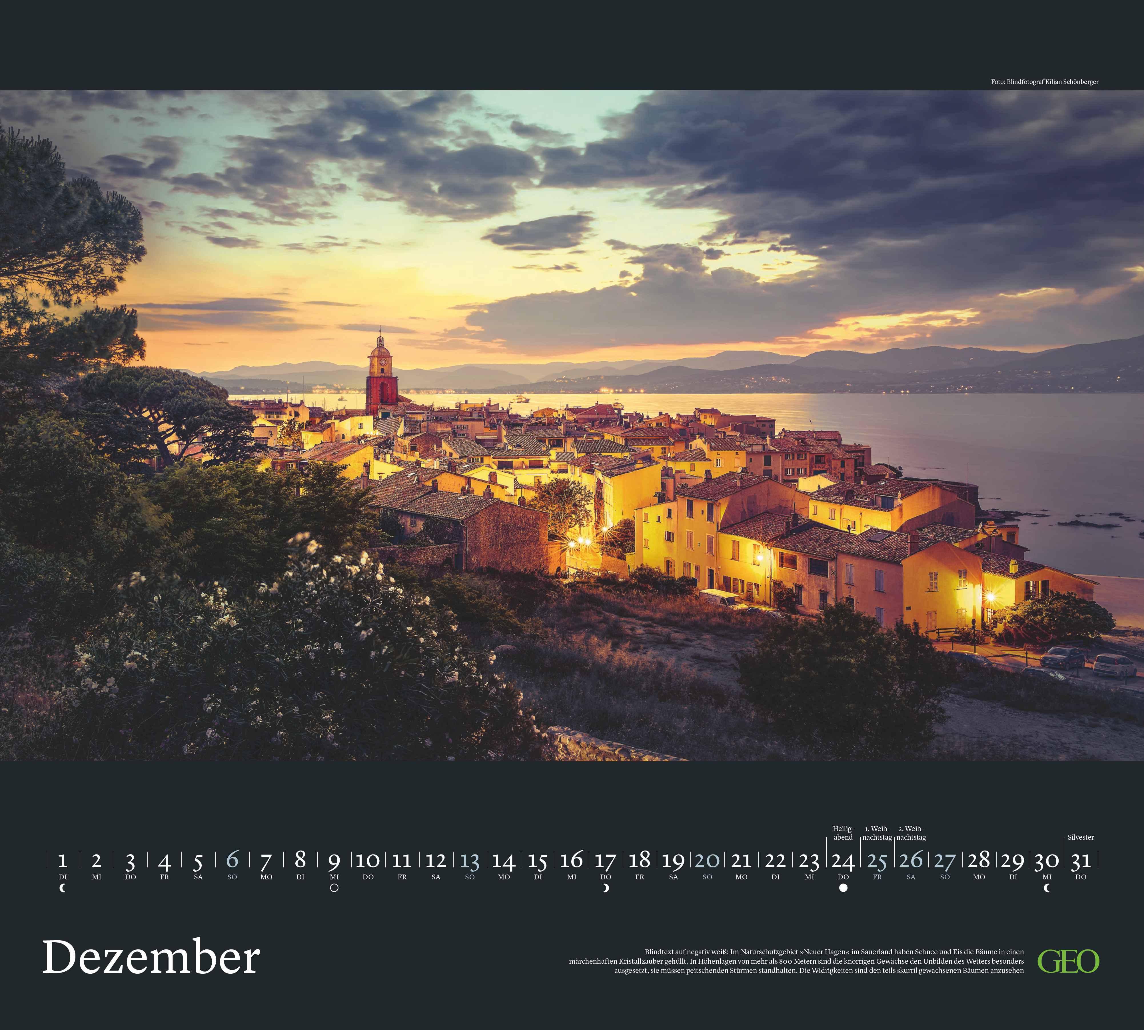 Beispielinhalt (Bild) GEO Im Licht des Südens 2026 - Wand-Kalender - Reise-Kalender - Poster-Kalender - 50x45