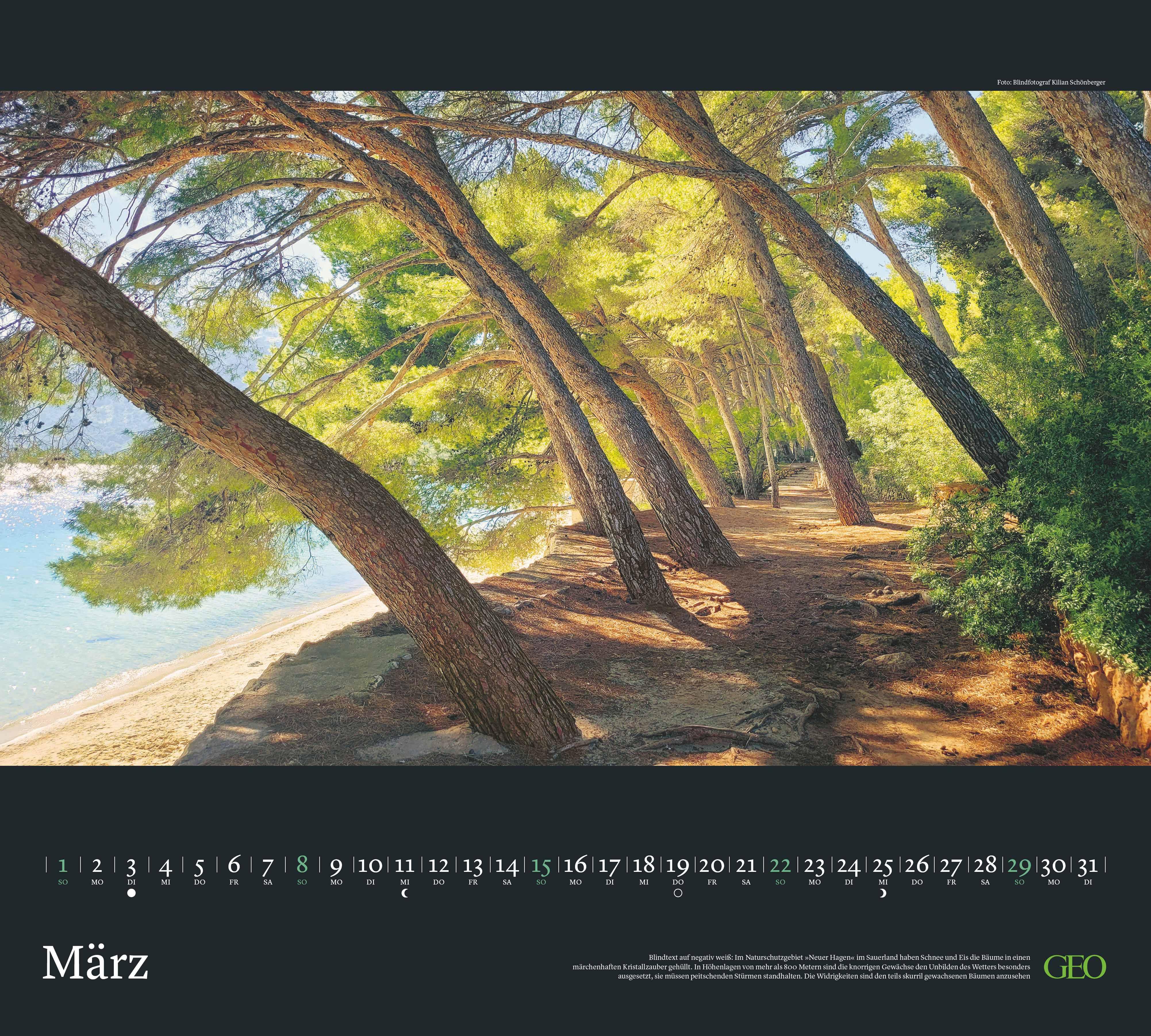 Beispielinhalt (Bild) GEO Im Licht des Südens 2026 - Wand-Kalender - Reise-Kalender - Poster-Kalender - 50x45