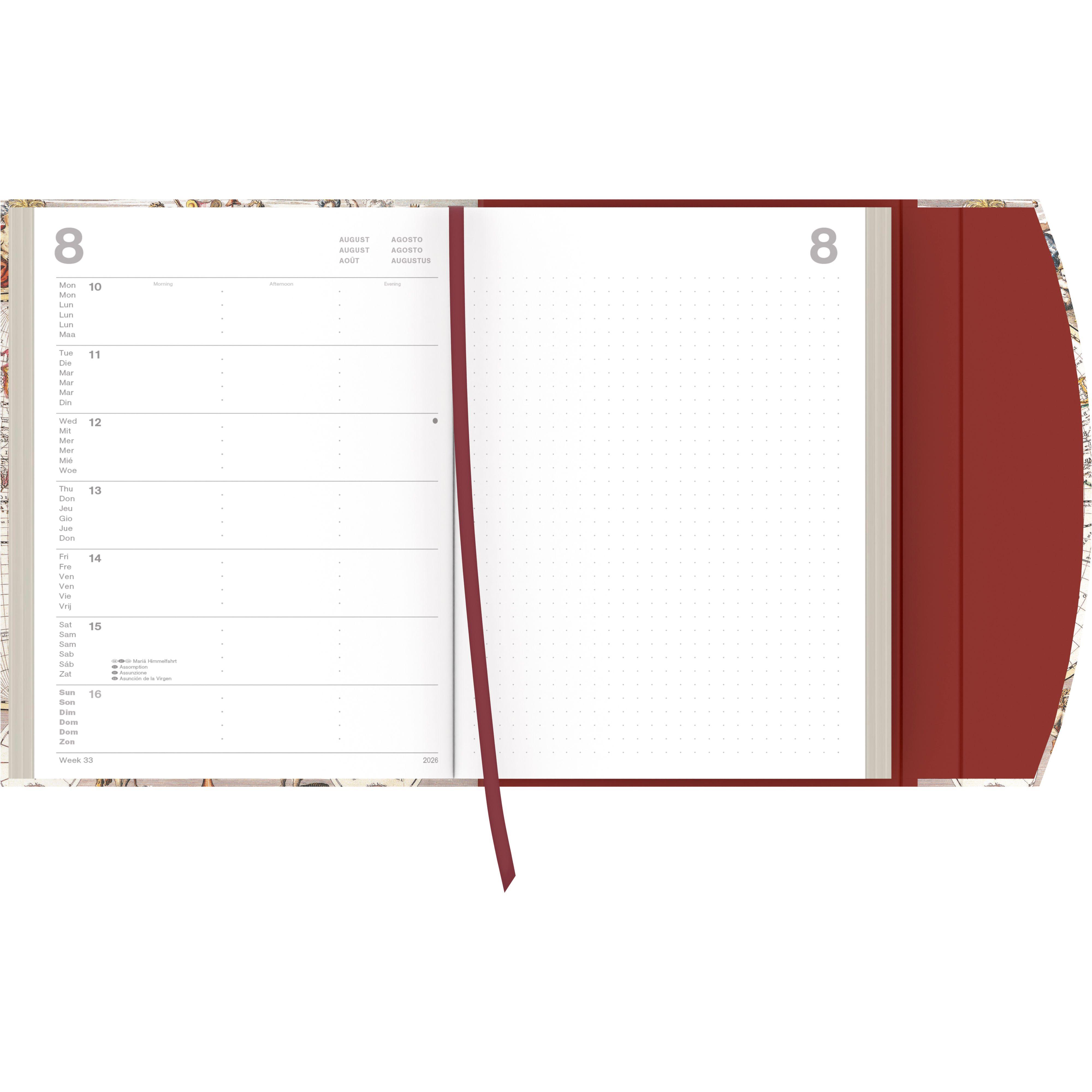 Beispielinhalt (Bild) Antique Maps 2026 - Diary - Buchkalender - Taschenkalender - 16x22