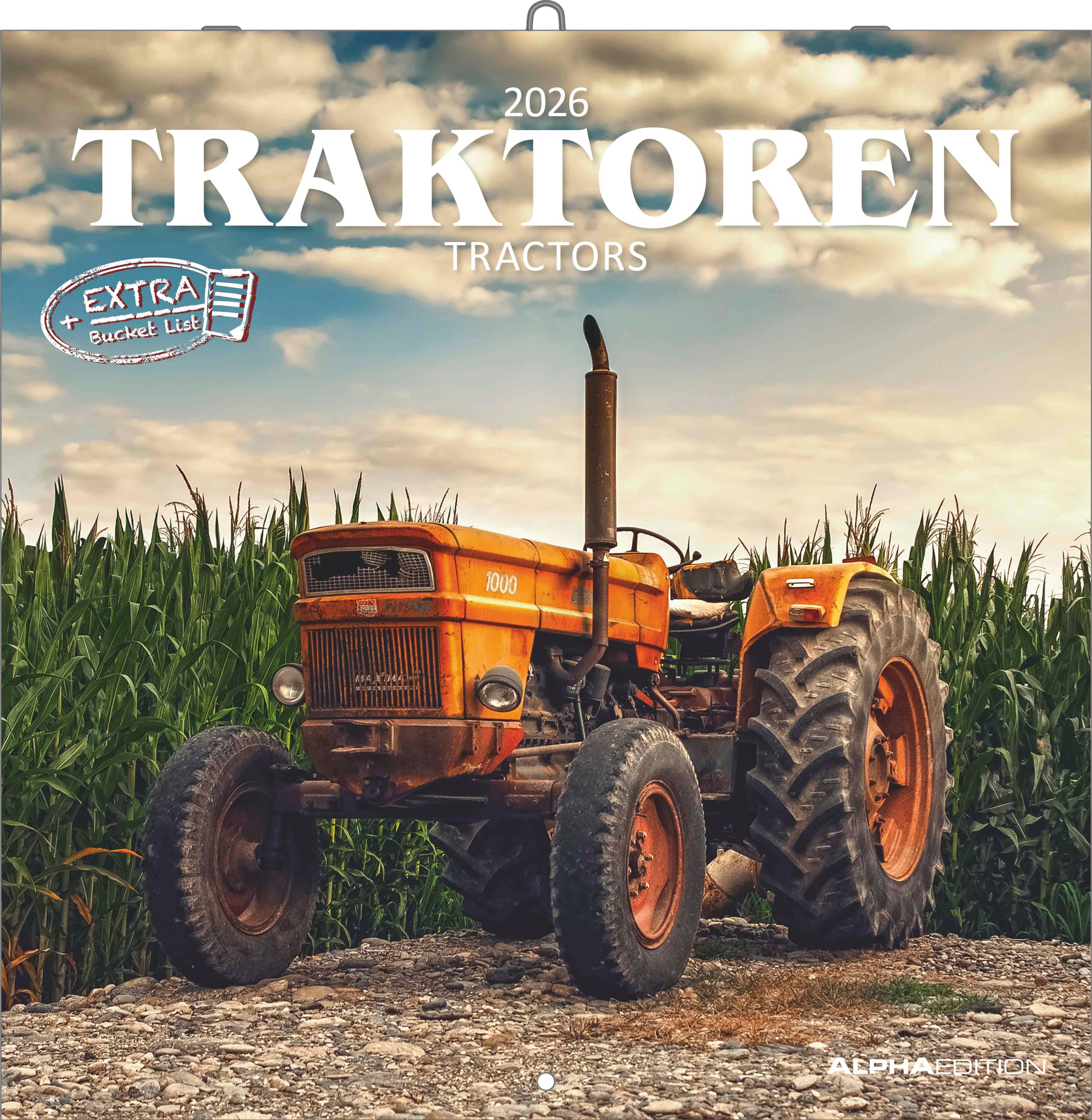 Vorderes Coverbild Traktoren 2026 - Broschürenkalender 30x30 cm (30x60 geöffnet) - Kalender mit Platz für Notizen - Tractors - Bildkalender - Wandplaner - Wandkalender
