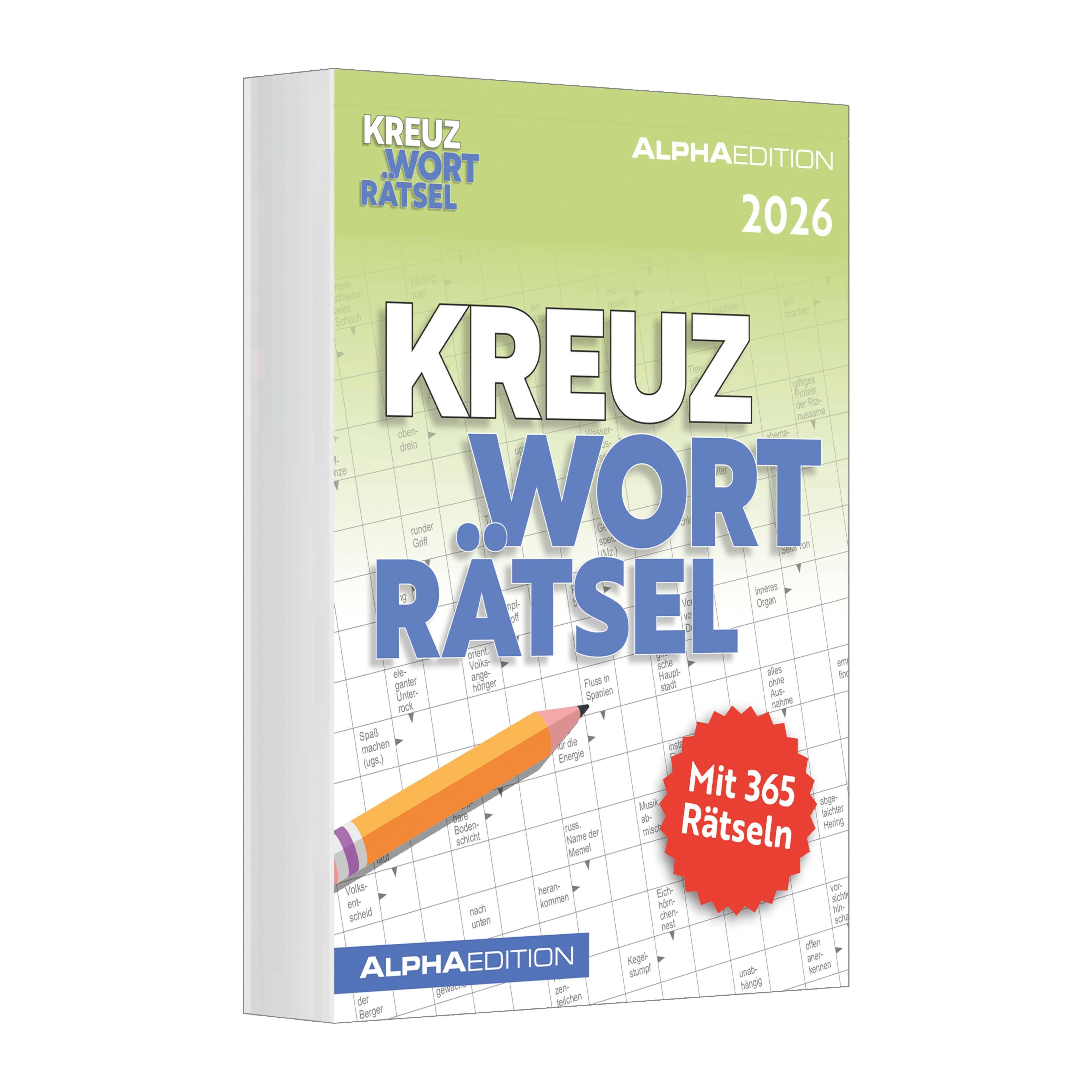 Vorderes Coverbild Das tägliche Kreuzworträtsel 2026 Tagesabreißkalender - 11,8x15,9 - Rätselkalender - Knobelkalender - Tischkalender