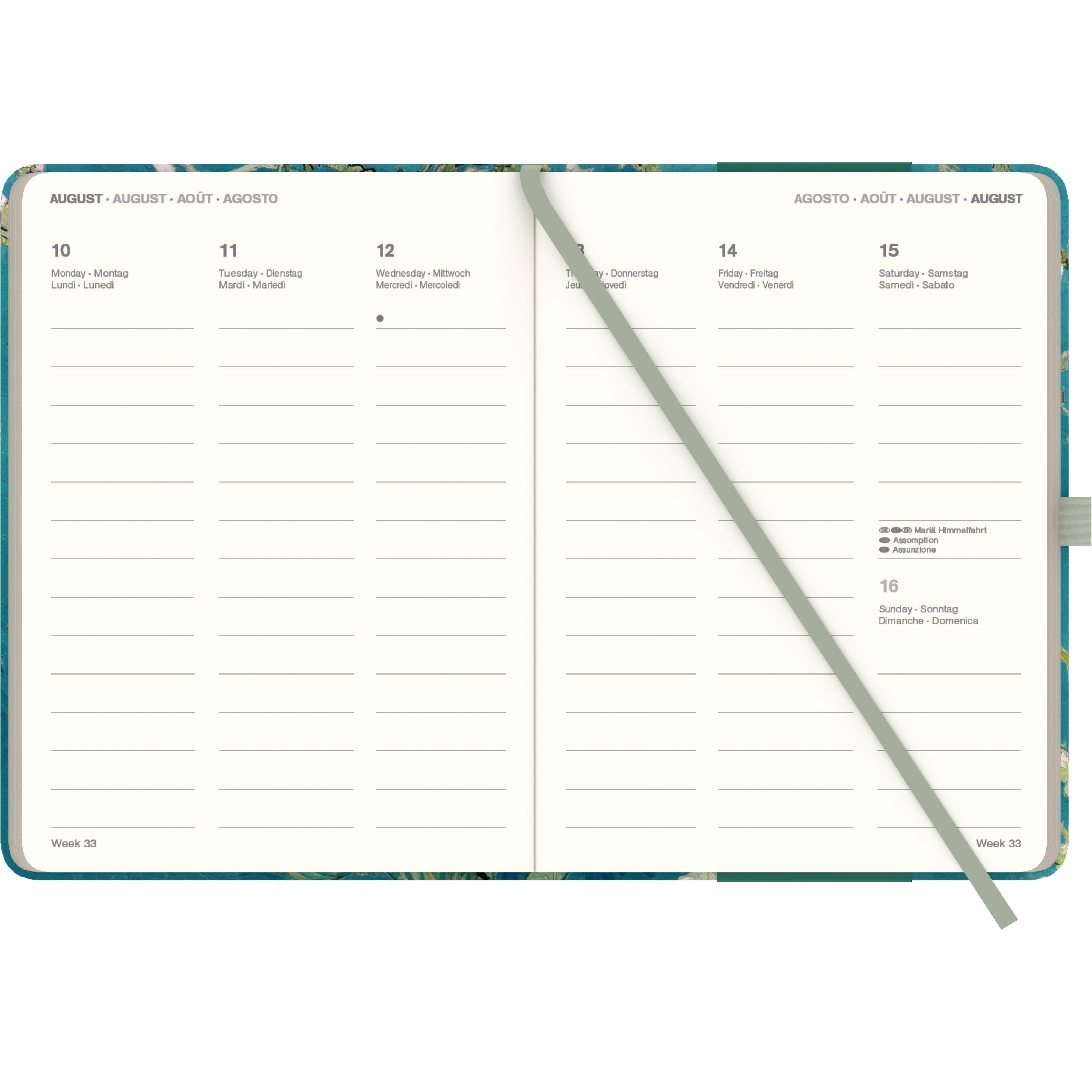 Beispielinhalt (Bild) Vincent van Gogh 2026 - Buchkalender - Taschenkalender - Kunstkalender - 16x22