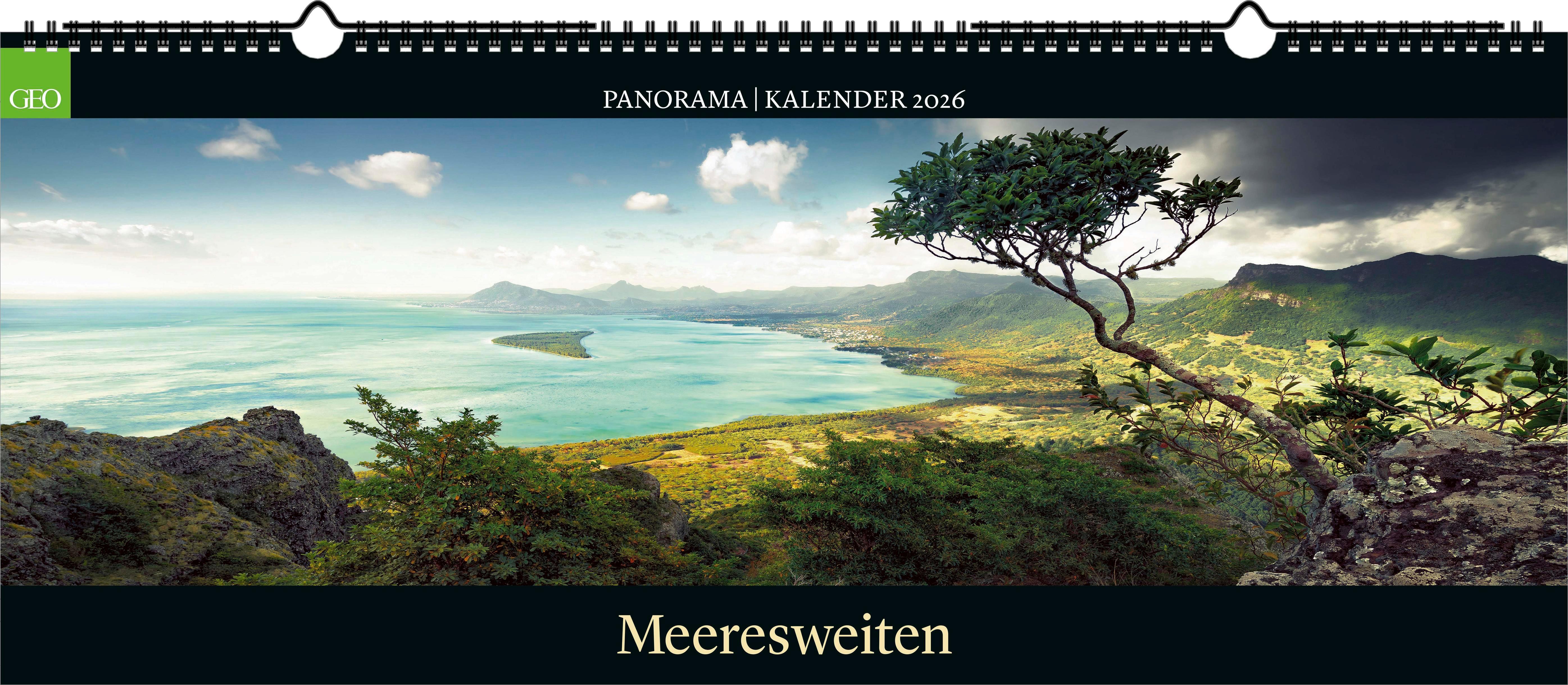 Vorderes Coverbild GEO Panorama: Meeresweiten 2026 - Panorama-Kalender - Wand-Kalender - Groß-Format - 120x50