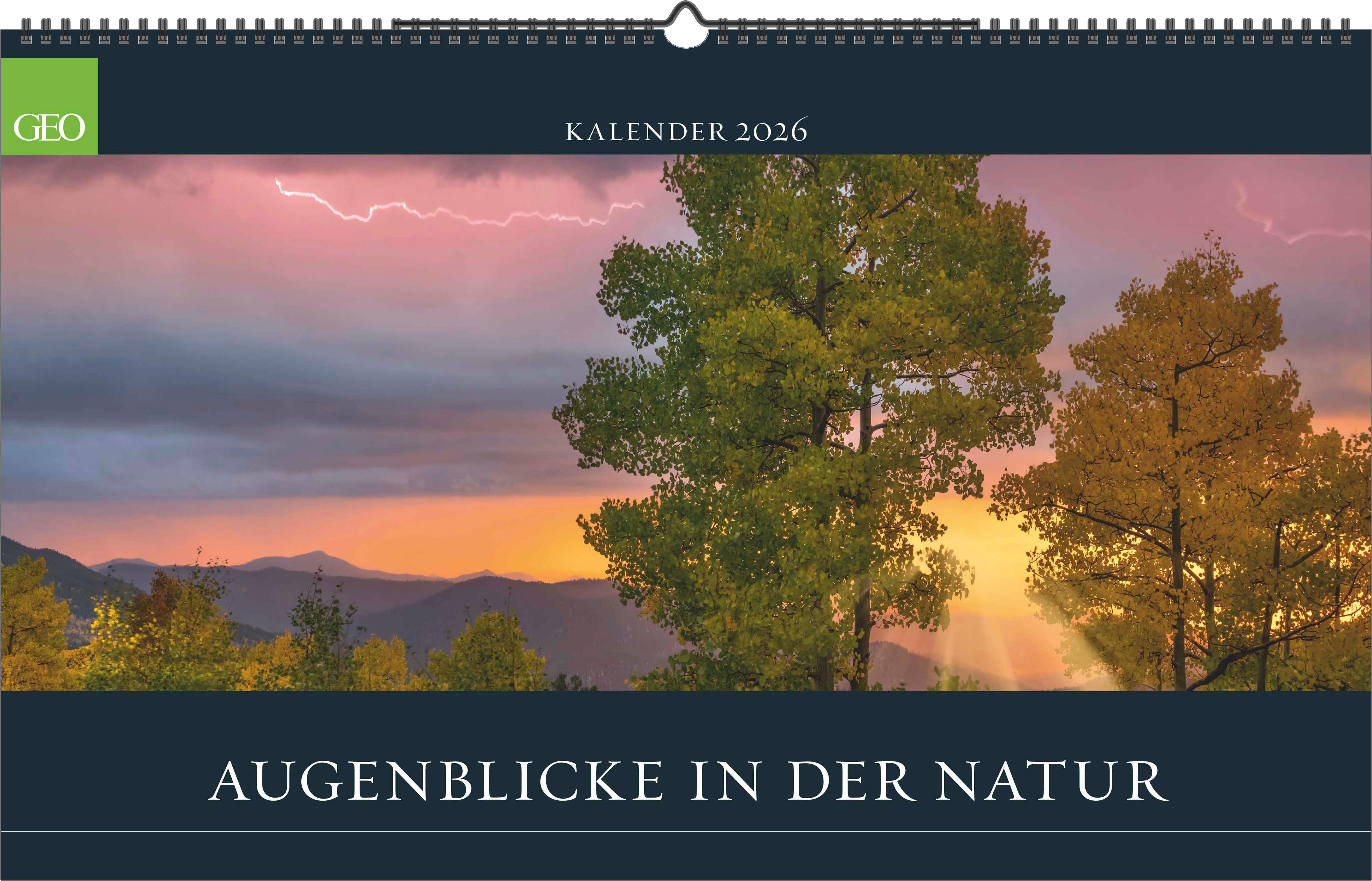 Vorderes Coverbild GEO Augenblicke in der Natur 2026 - Wand-Kalender - Reise-Kalender - Poster-Kalender - 58x36