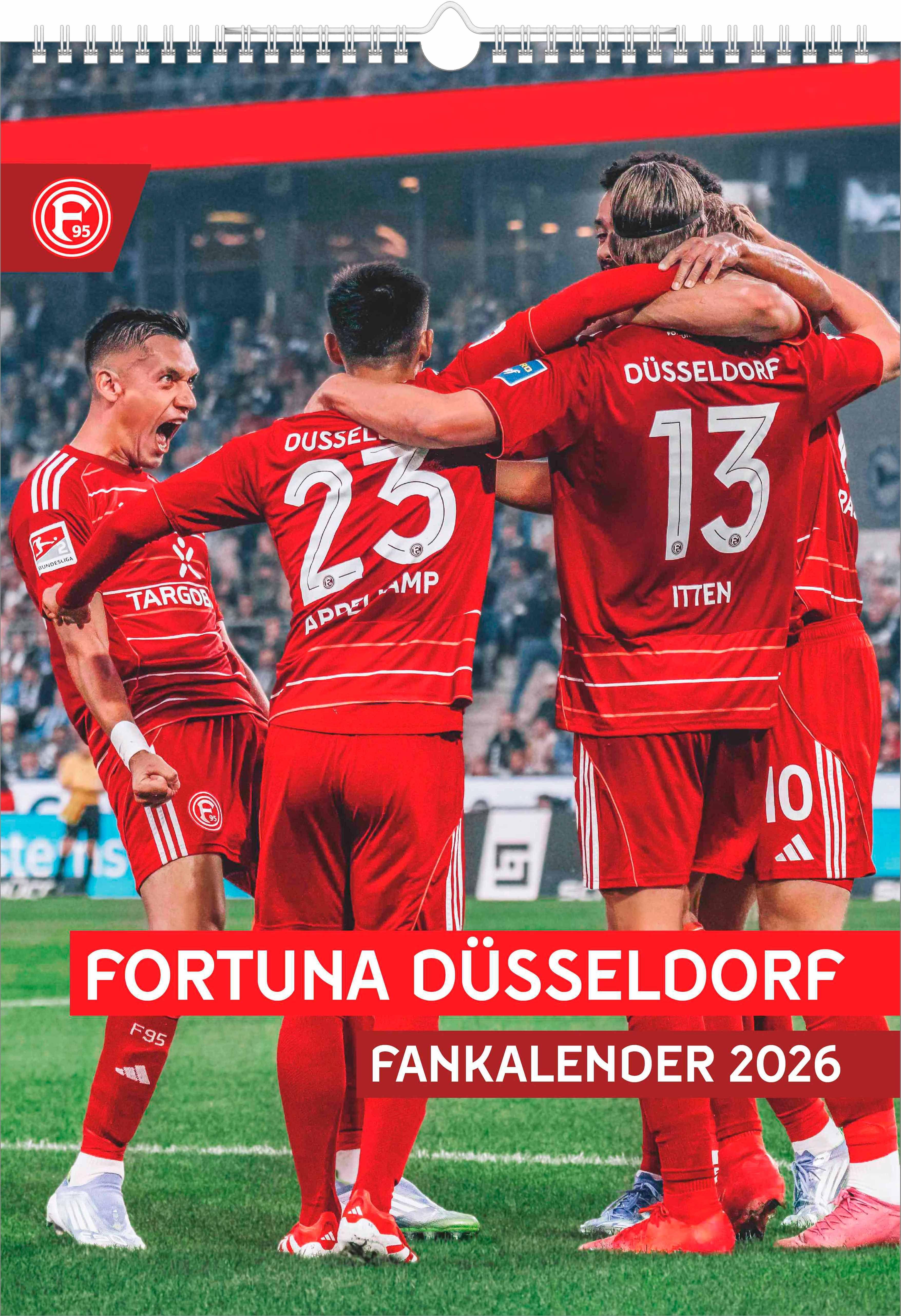 Vorderes Coverbild Fortuna Düsseldorf 2026 A3-Kalender - Fan-Kalender  Fußball-Kalender - 29,7x42 - Sport