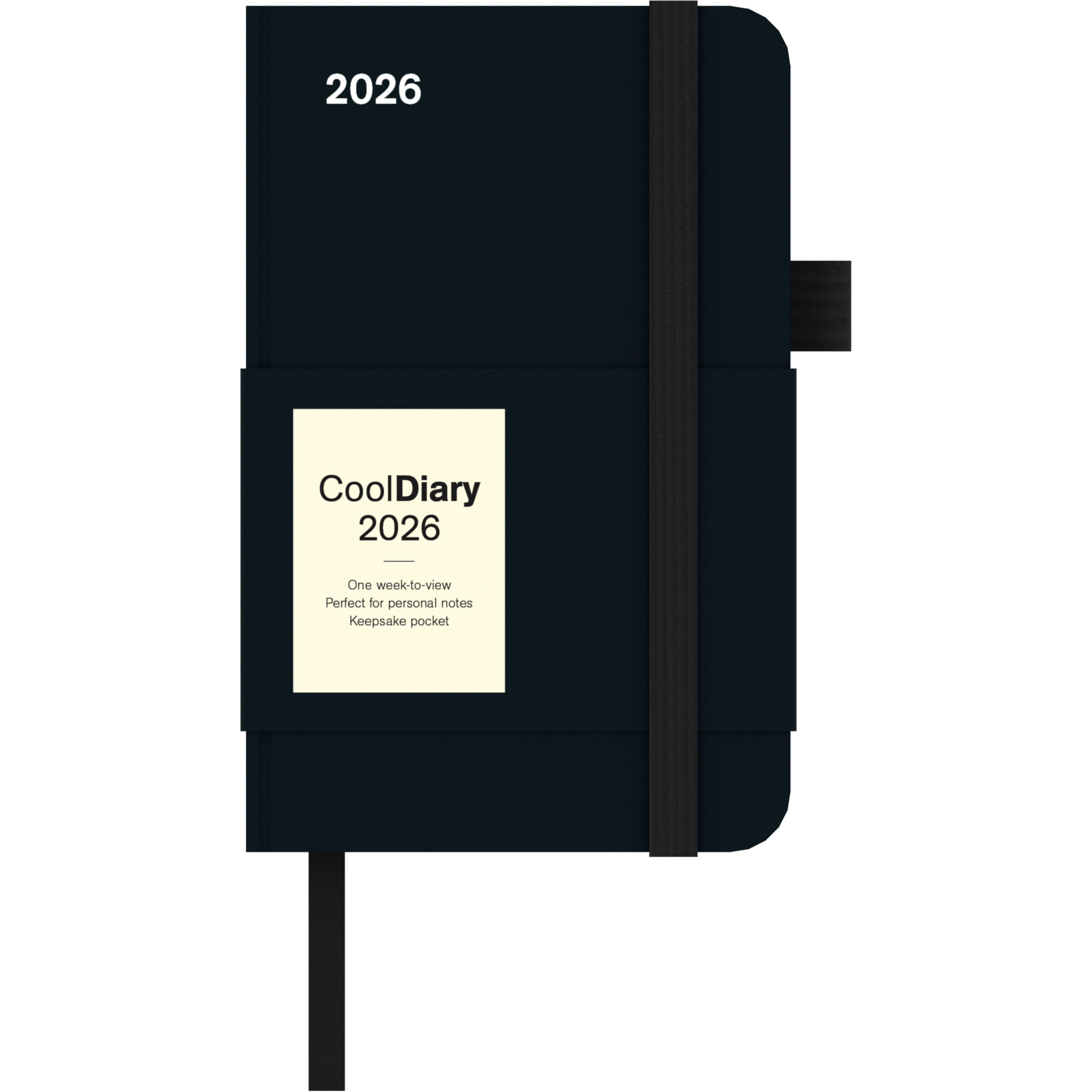 Vorderes Coverbild Black 2026 - Diary - Buchkalender - Taschenkalender - 9x14