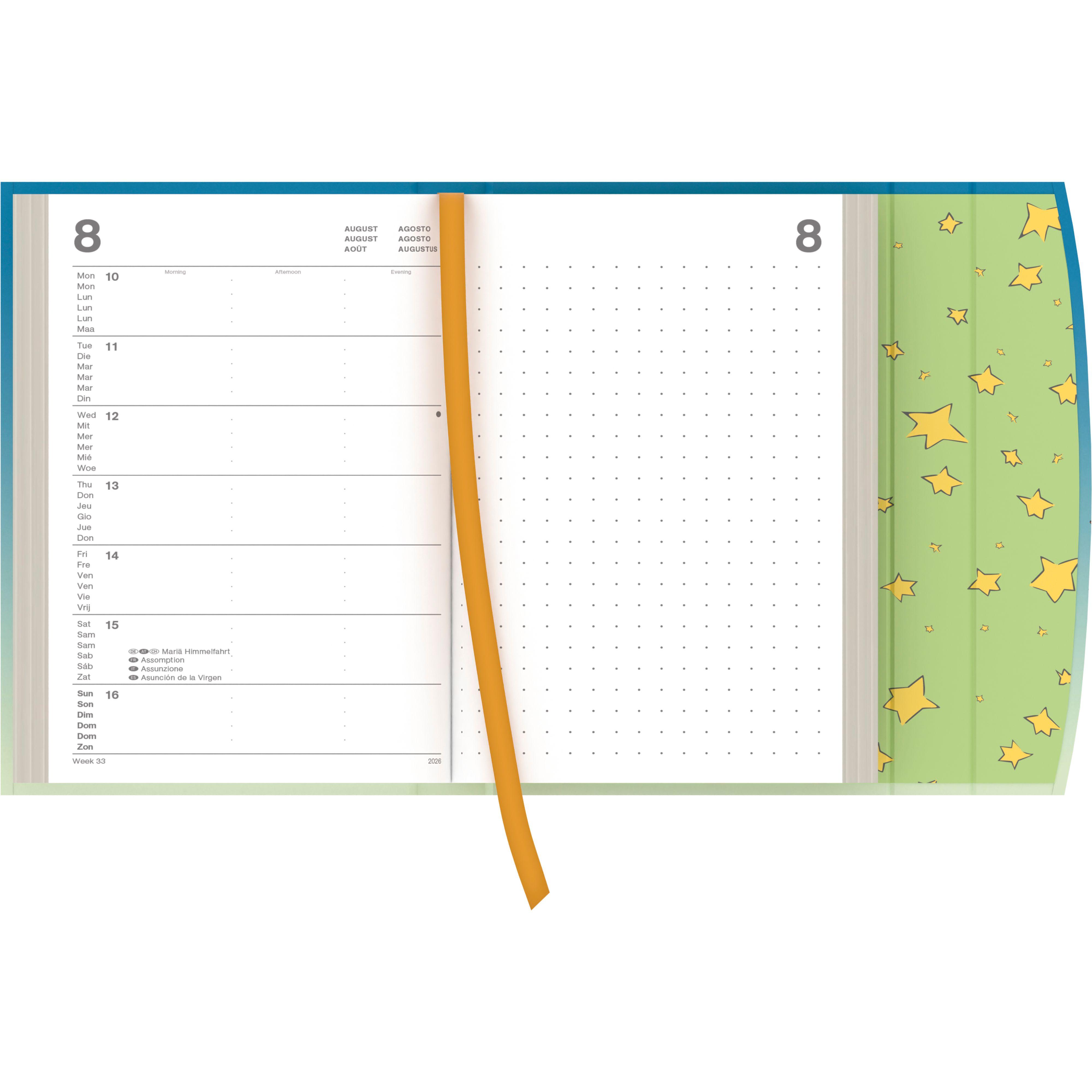 Beispielinhalt (Bild) Der Kleine Prinz 2026 - Diary - Buchkalender - Taschenkalender - 10x15