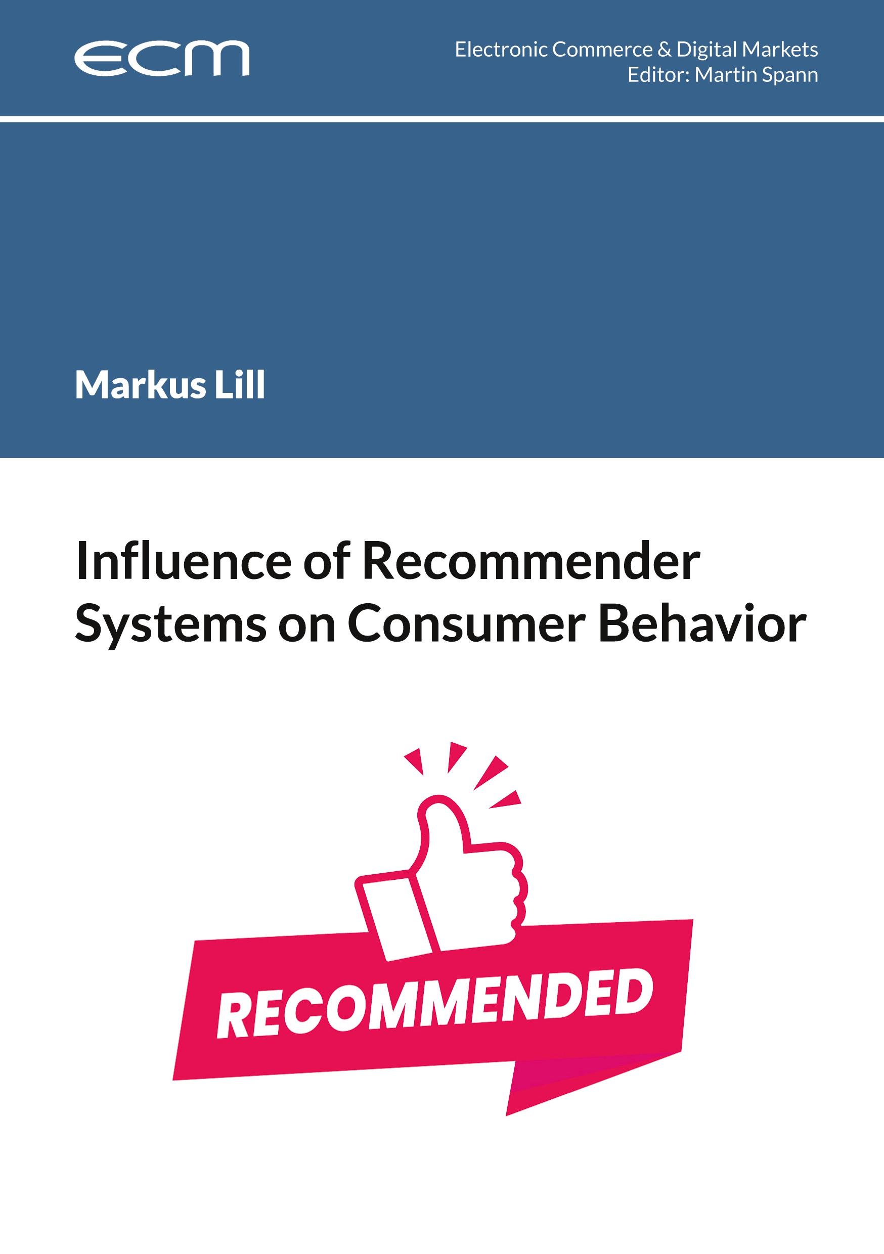 Vorderes Coverbild Influence of Recommender Systems on Consumer Behavior