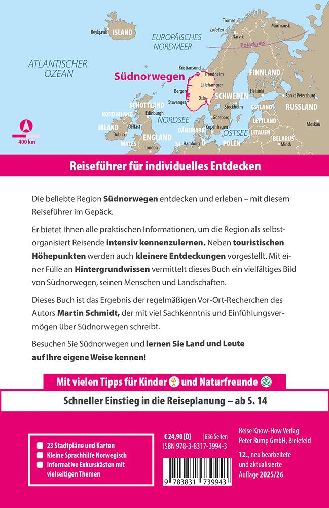 Rückseitencover Reise Know-How Reiseführer Südnorwegen