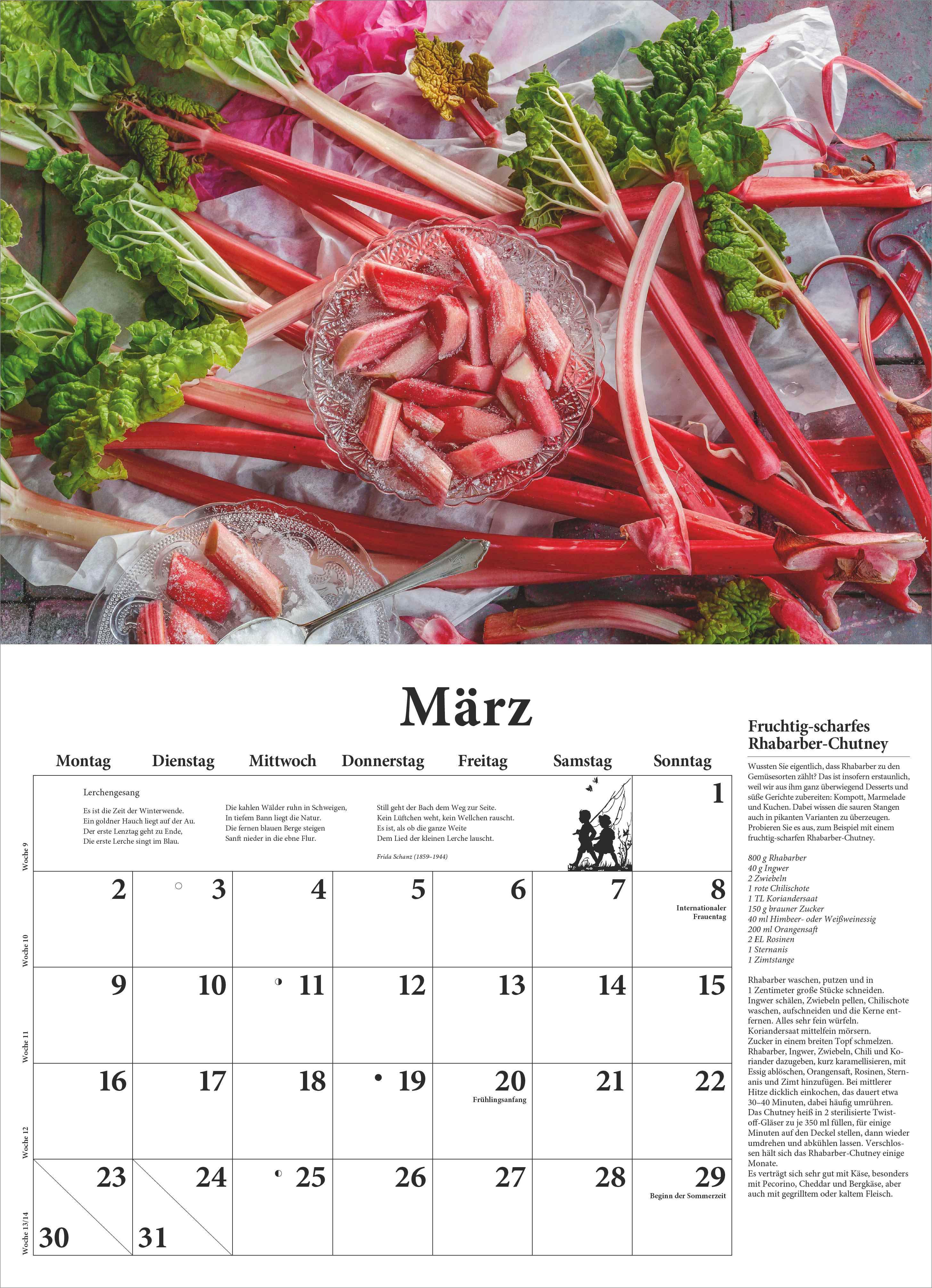 Beispielinhalt (Bild) DUMONTS - DuMonts neuer Küchenkalender 2026 - Broschürenkalender 42 x 29 cm - Mit Rezepten, Gedichten & Food-Fotografie für die Küche