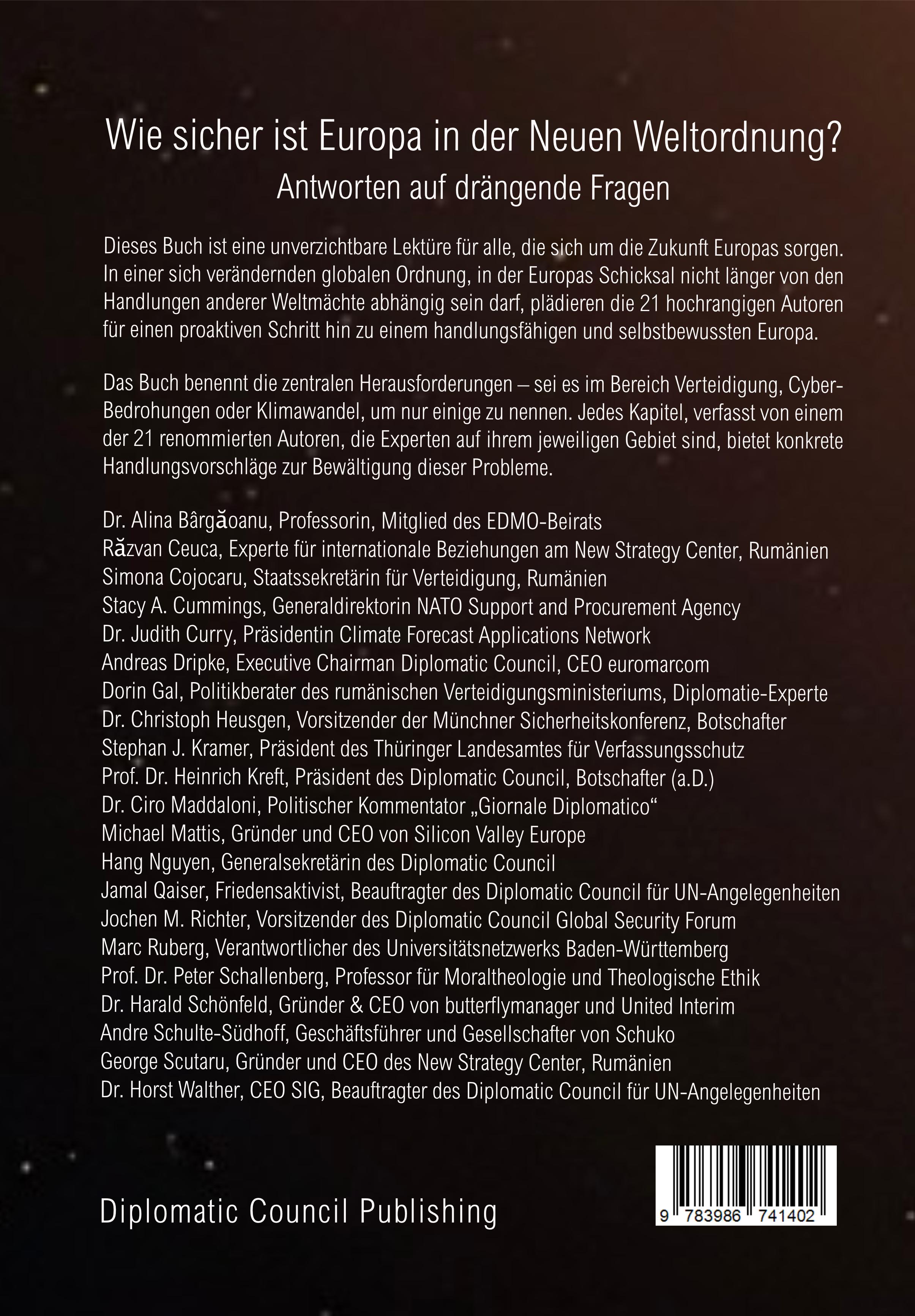 Rückseitencover Wie sicher ist Europa in der Neuen Weltordnung?