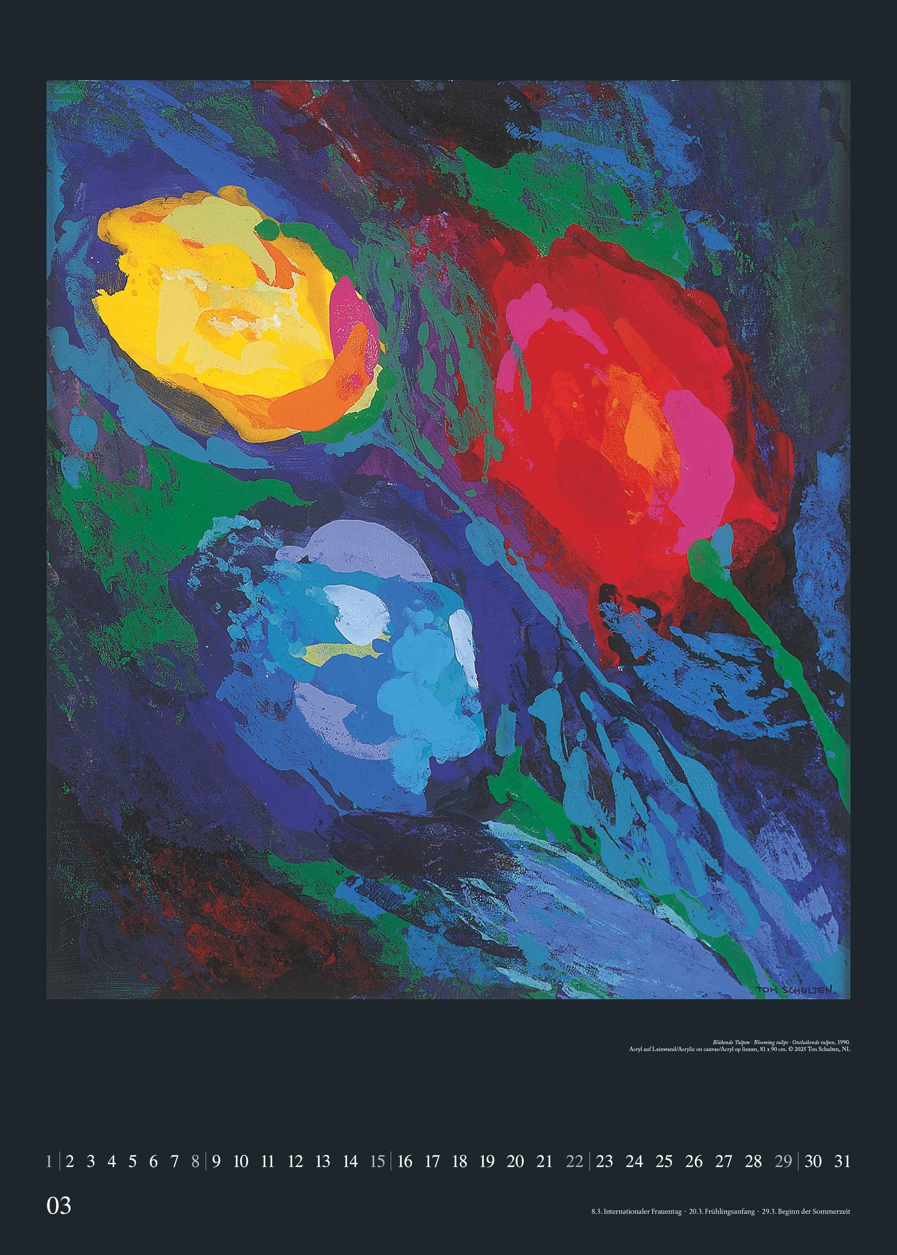 Beispielinhalt (Bild) Ton Schulten 2026 - Kunst-Kalender - Poster-Kalender - 50x70