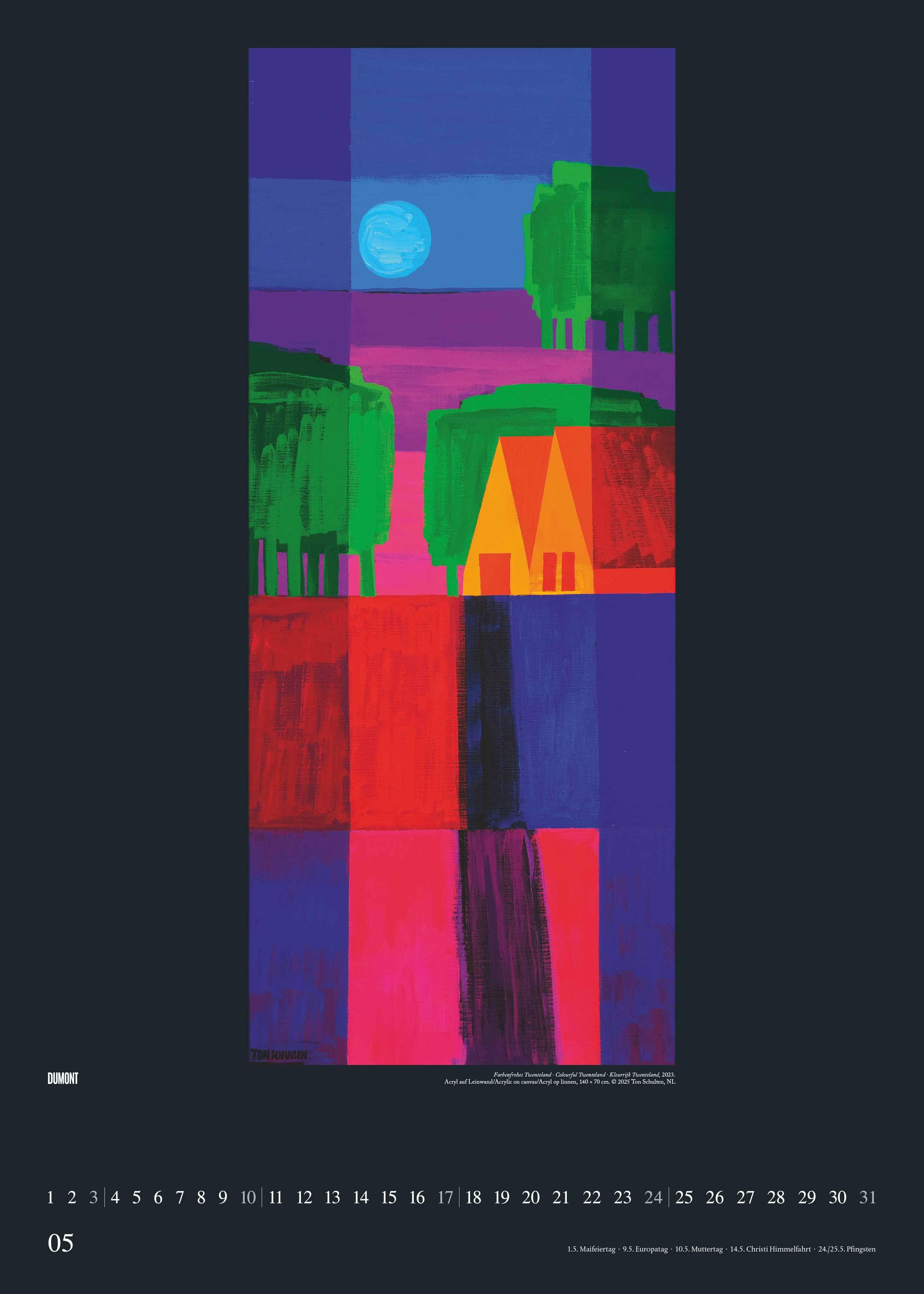 Beispielinhalt (Bild) Ton Schulten 2026 - Kunst-Kalender - Poster-Kalender - 50x70