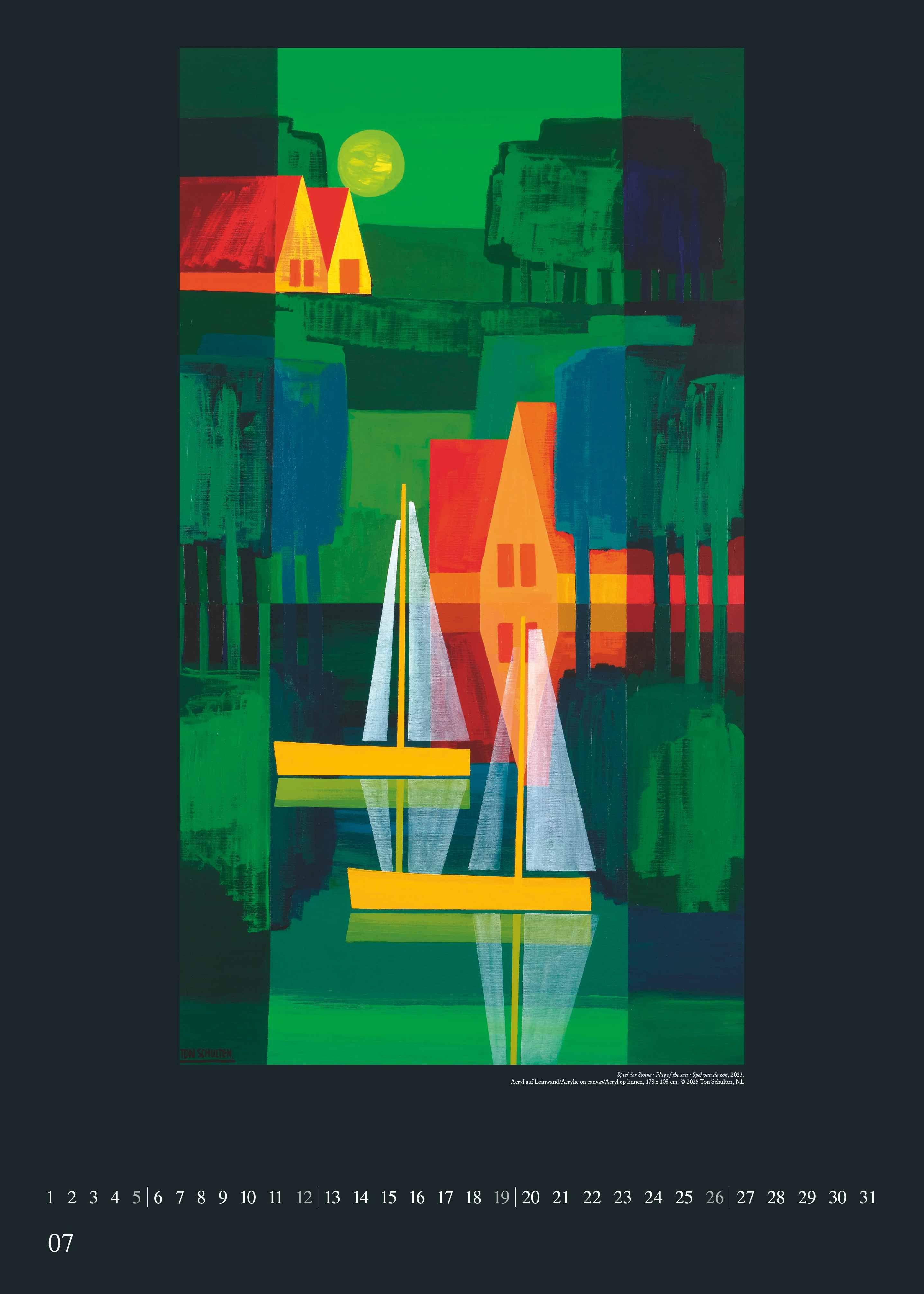Beispielinhalt (Bild) Ton Schulten 2026 - Kunst-Kalender - Poster-Kalender - 50x70