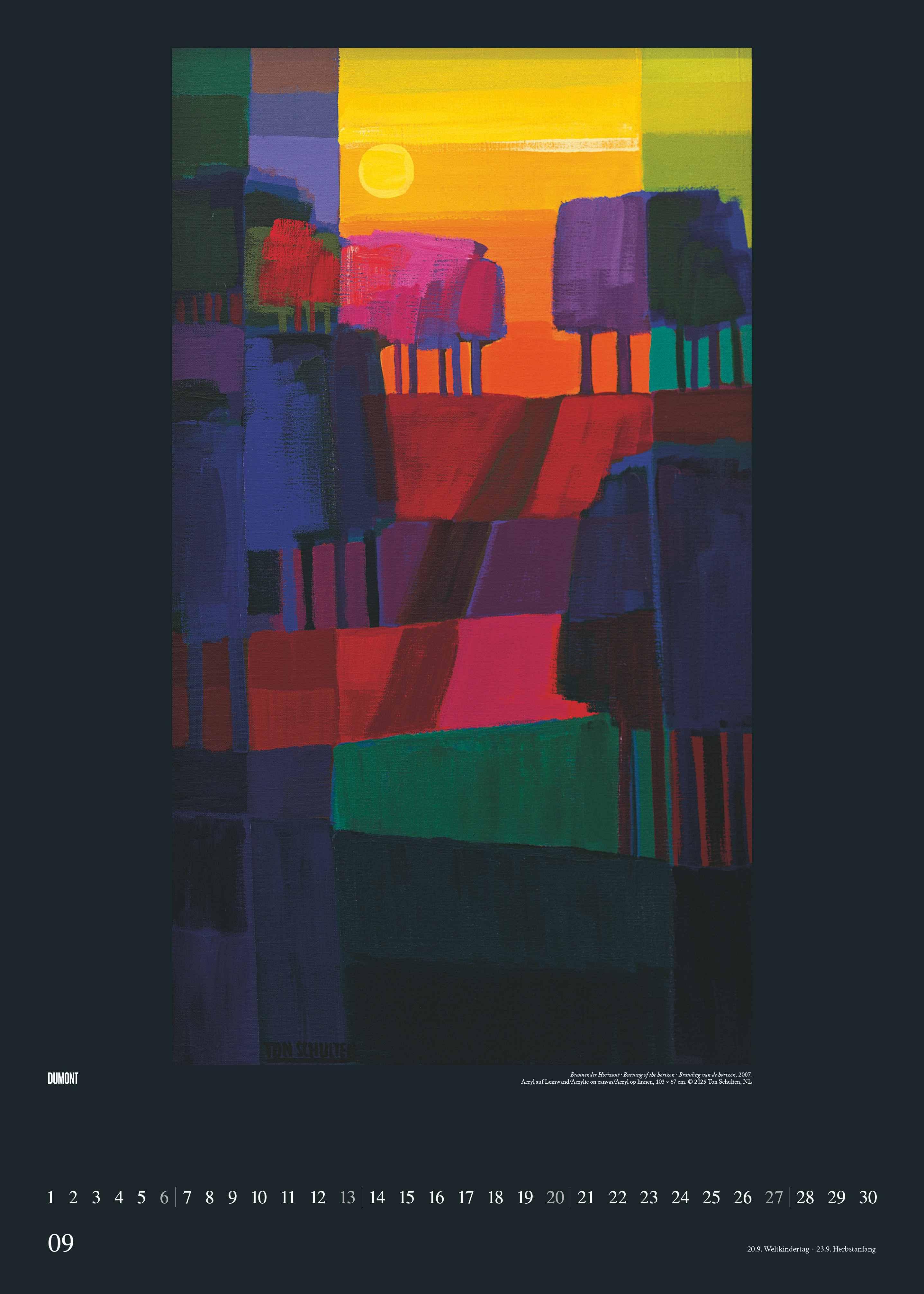 Beispielinhalt (Bild) Ton Schulten 2026 - Kunst-Kalender - Poster-Kalender - 50x70