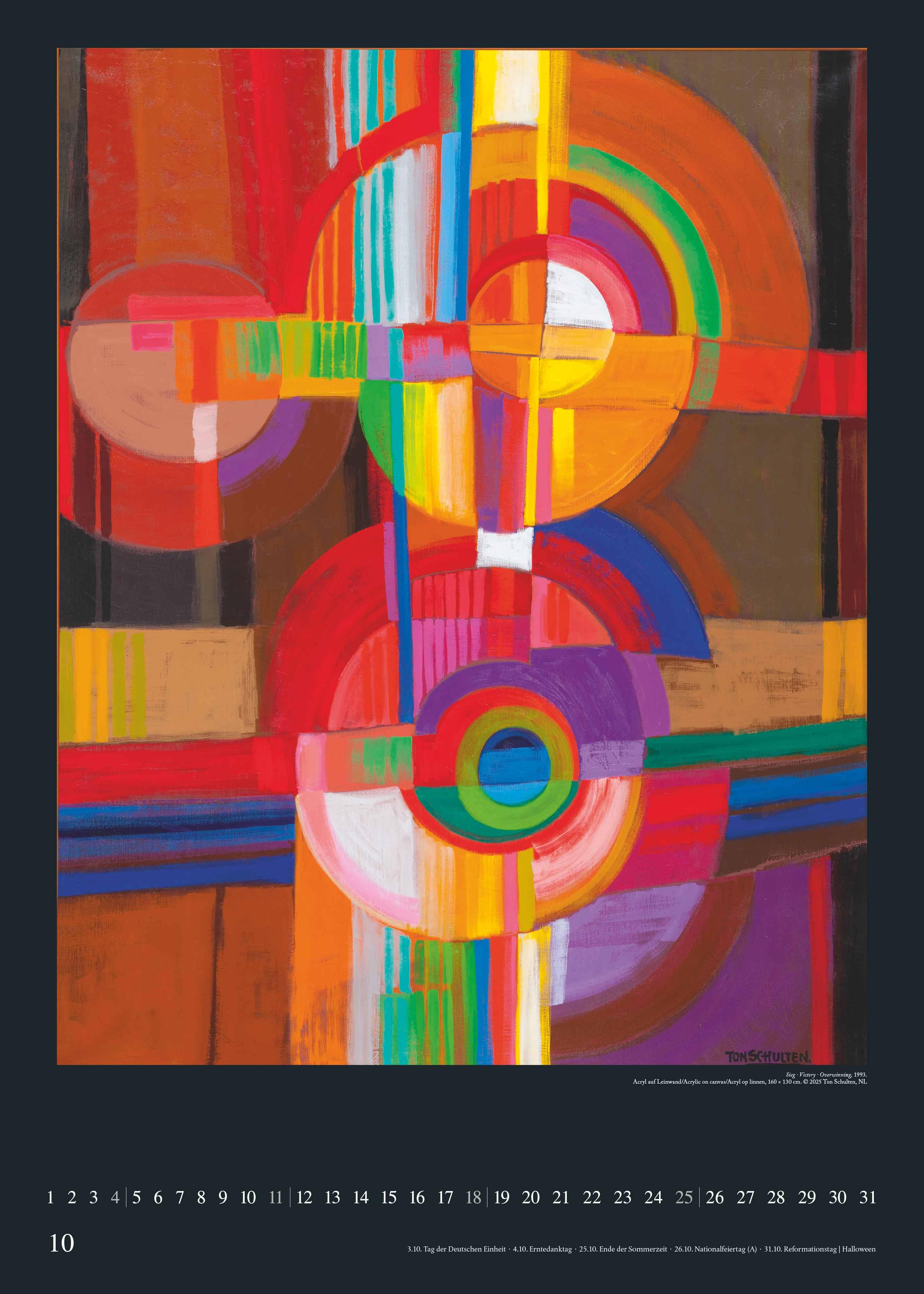 Beispielinhalt (Bild) Ton Schulten 2026 - Kunst-Kalender - Poster-Kalender - 50x70