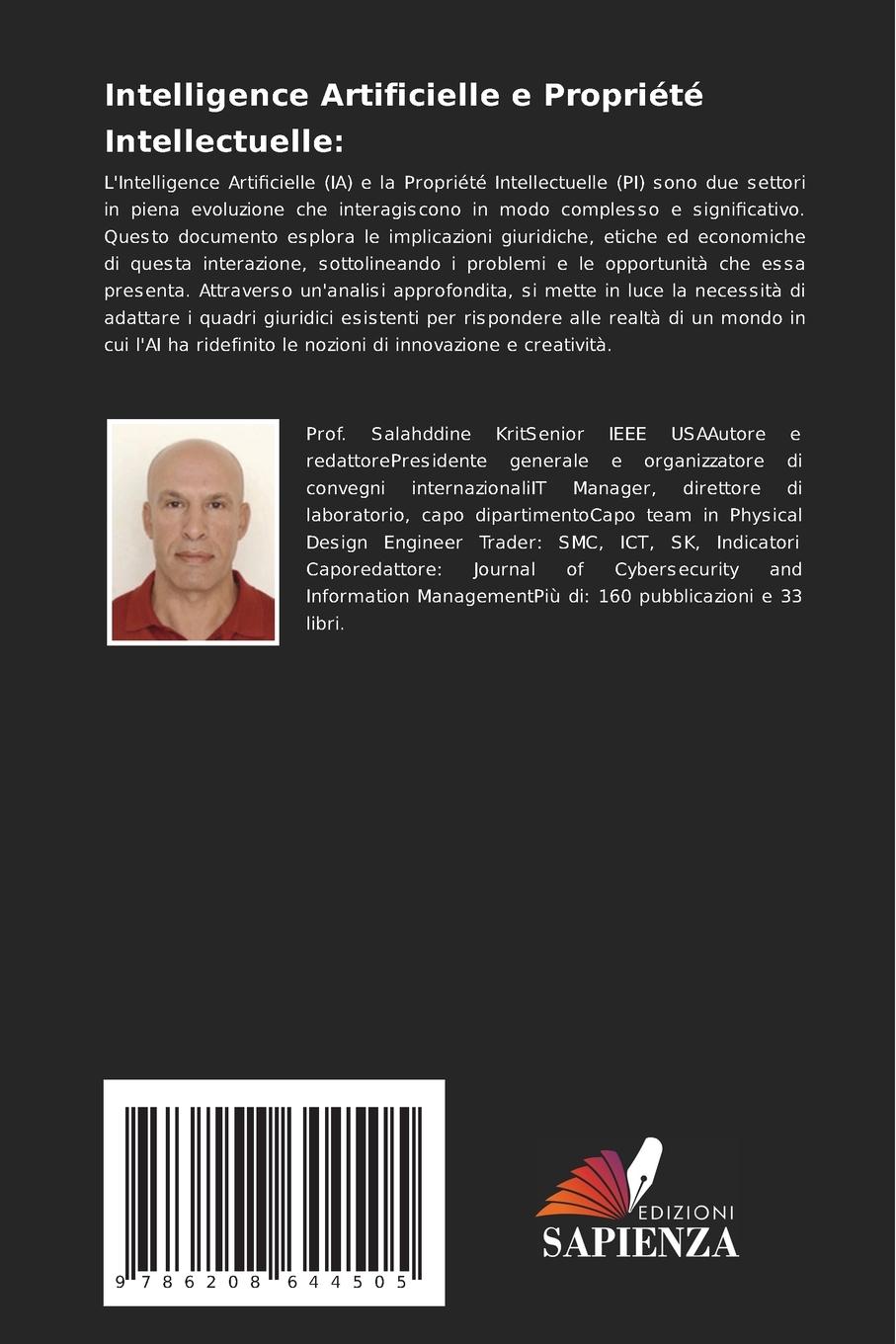 Rückseitencover Intelligence Artificielle e Propriété Intellectuelle: