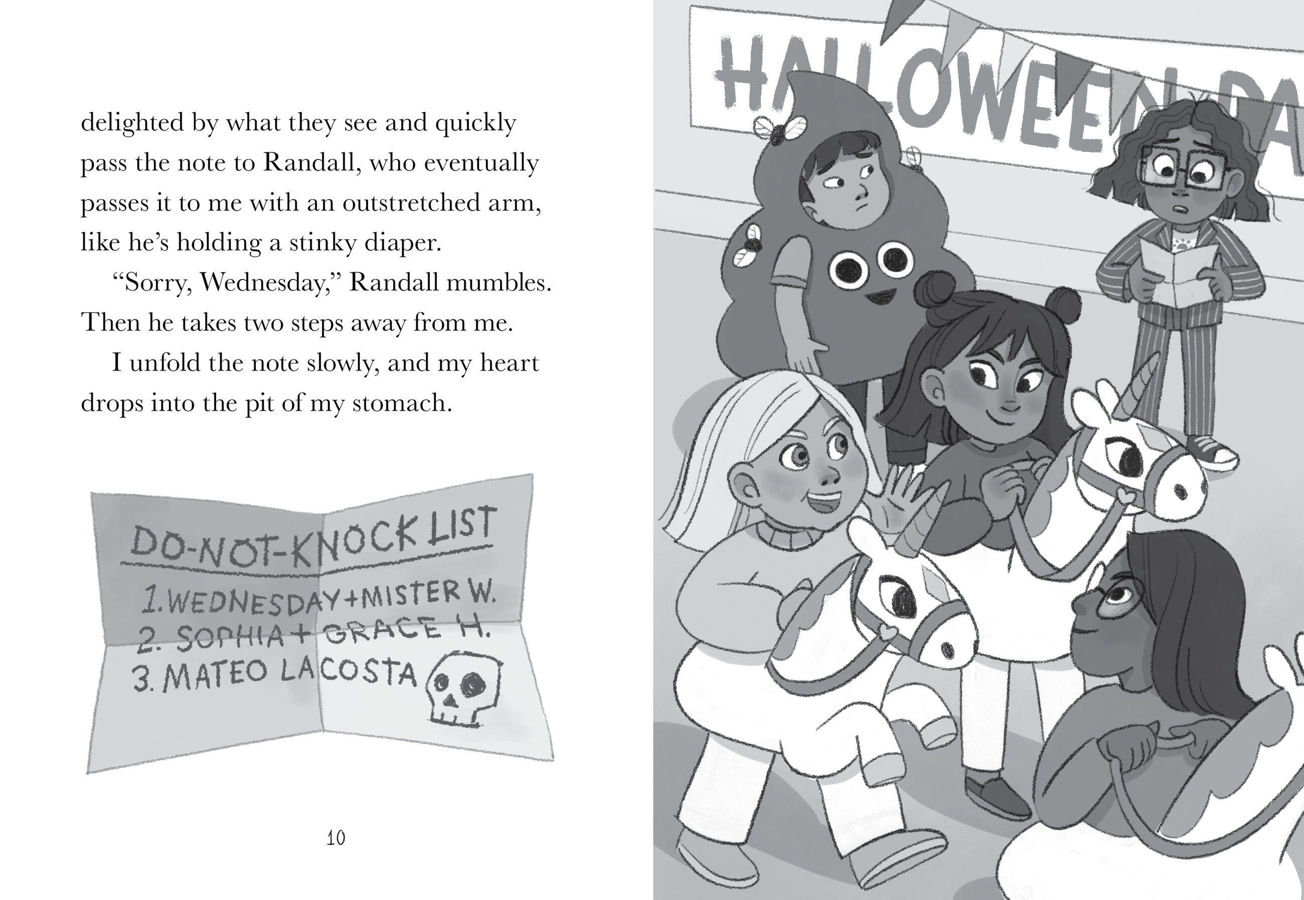 Beispielinhalt (Bild) Wednesday Wilson Looks on the Fright Side