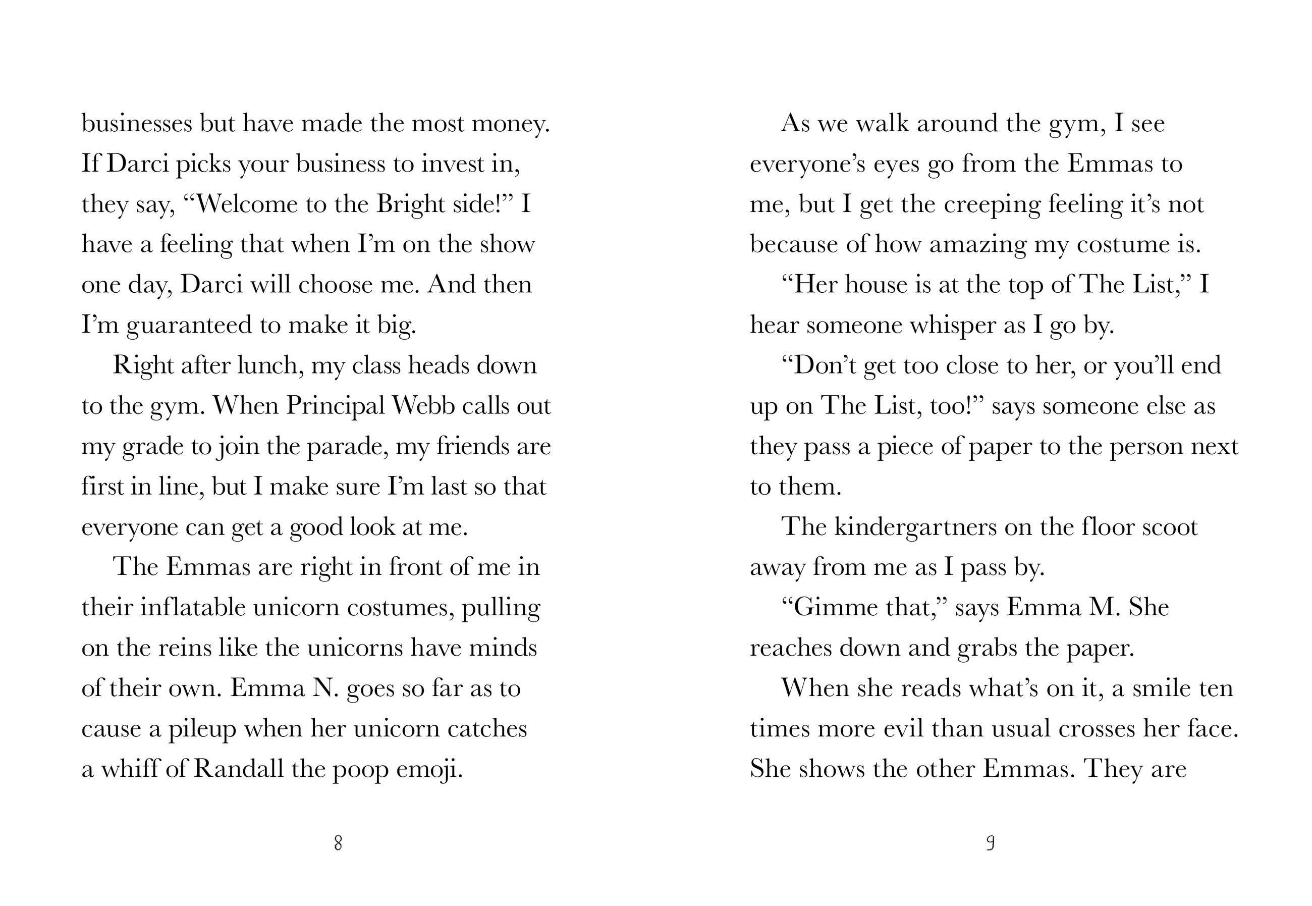 Beispielinhalt (Bild) Wednesday Wilson Looks on the Fright Side