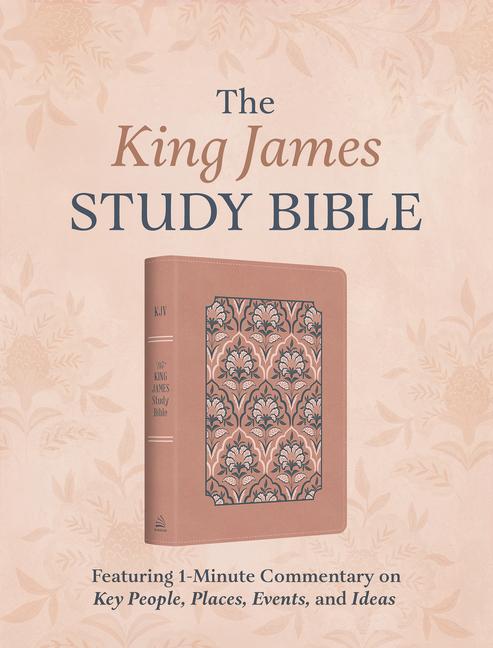 Vorderes Coverbild The King James Study Bible: Featuring 1-Minute Commentary on Key People, Places, Events, and Ideas [Rose Damask]