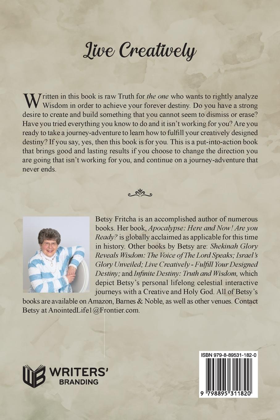 Rückseitencover Live Creatively - Fulfill Your Designed Destiny