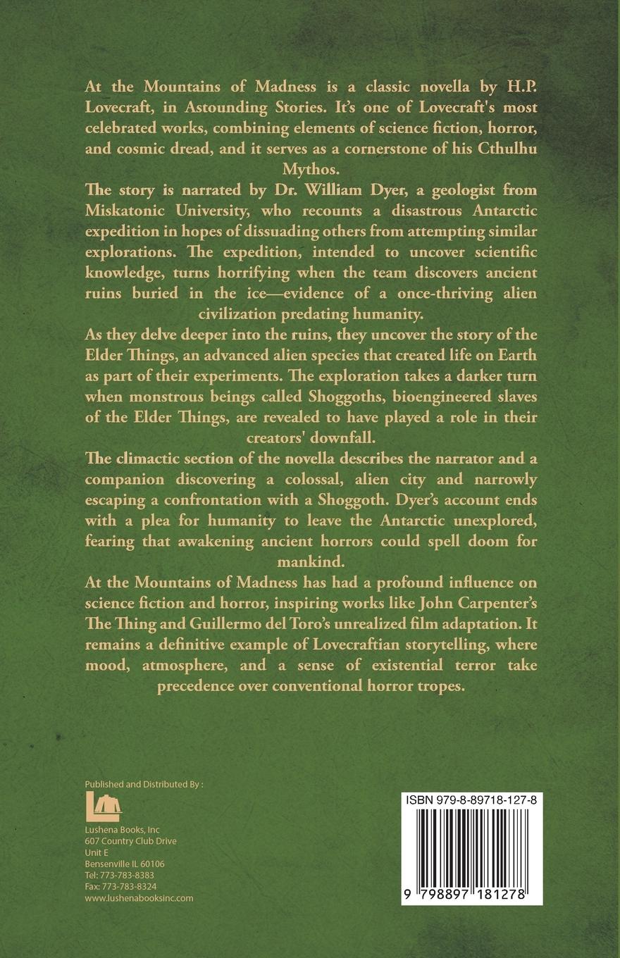 Rückseitencover At the Mountains of Madness