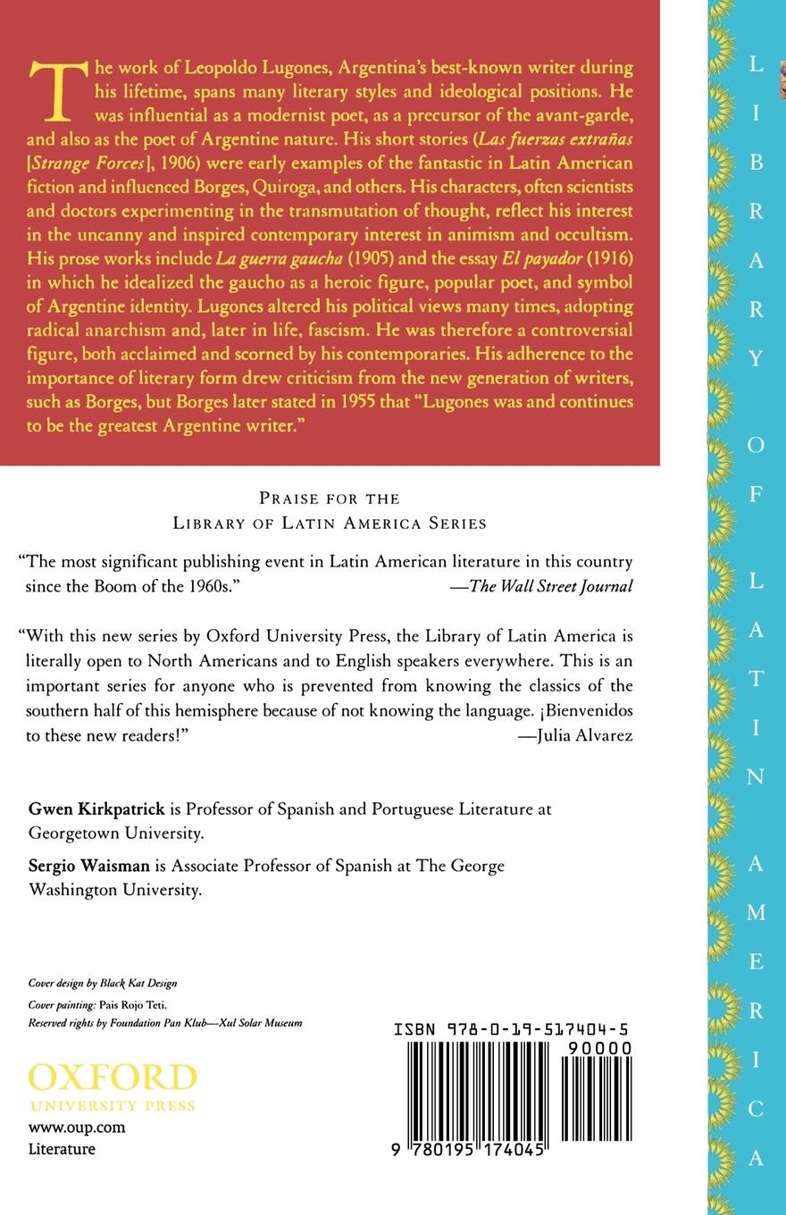 Rückseitencover Leopoldo Lugones