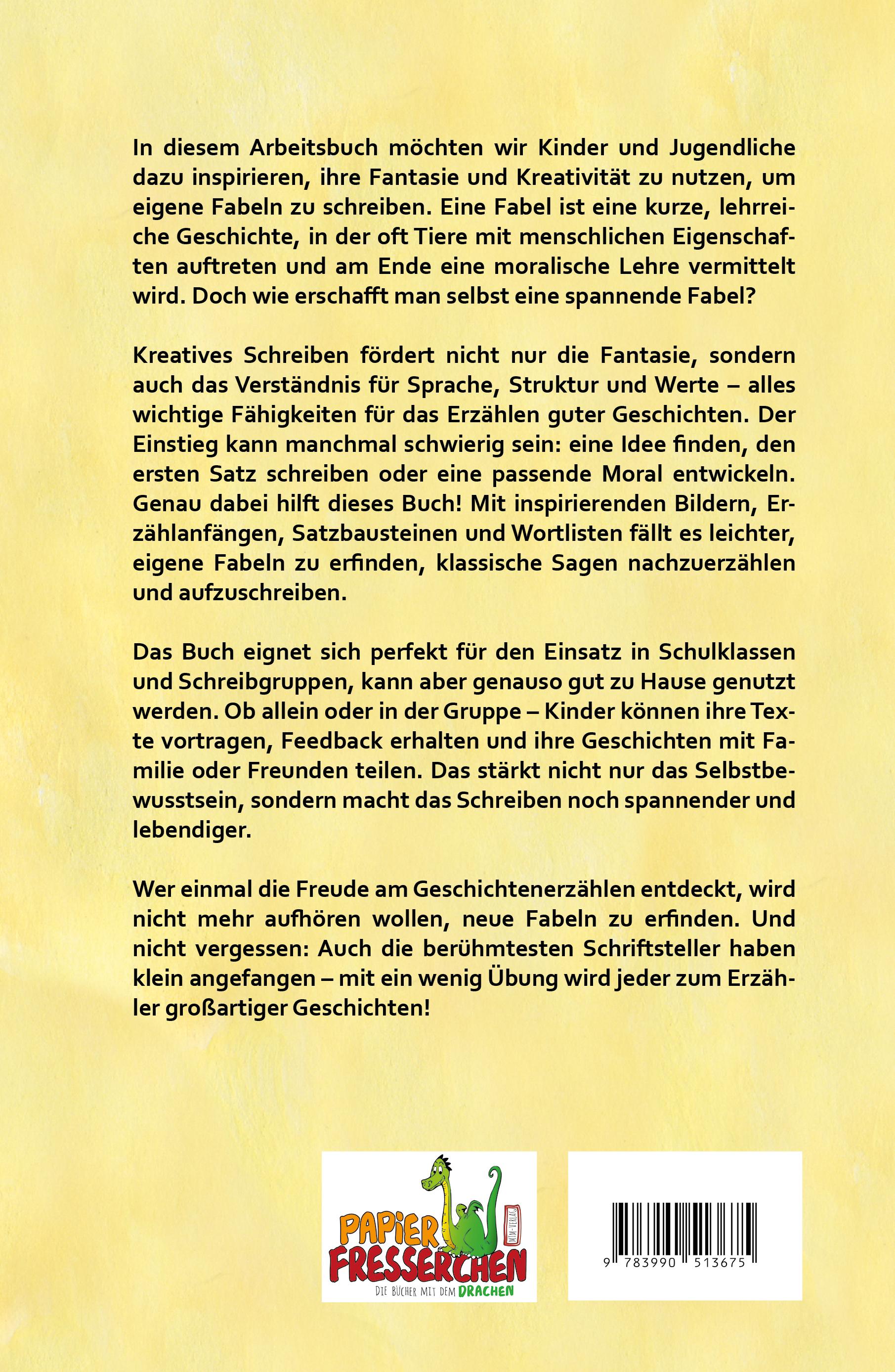 Rückseitencover Kreatives Schreiben für Kinder: Fabeln