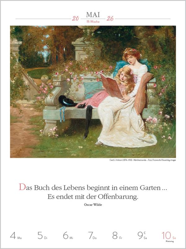 Beispielinhalt (Bild) Literaturkalender Frauen lieben Lesen 2026