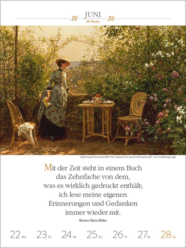Beispielinhalt (Bild) Literaturkalender Frauen lieben Lesen 2026