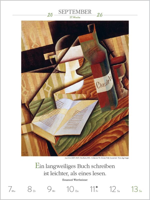 Beispielinhalt (Bild) Literaturkalender Frauen lieben Lesen 2026