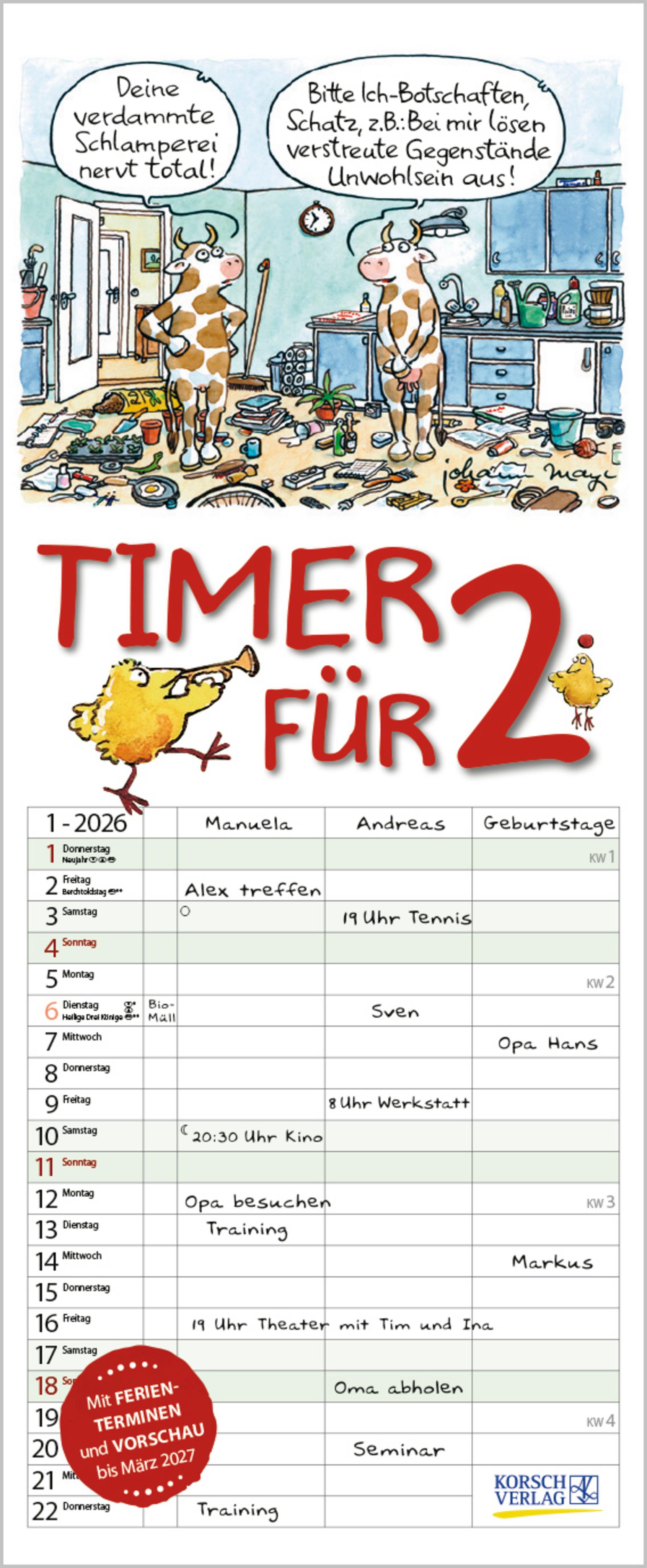 Vorderes Coverbild Timer für 2 2026