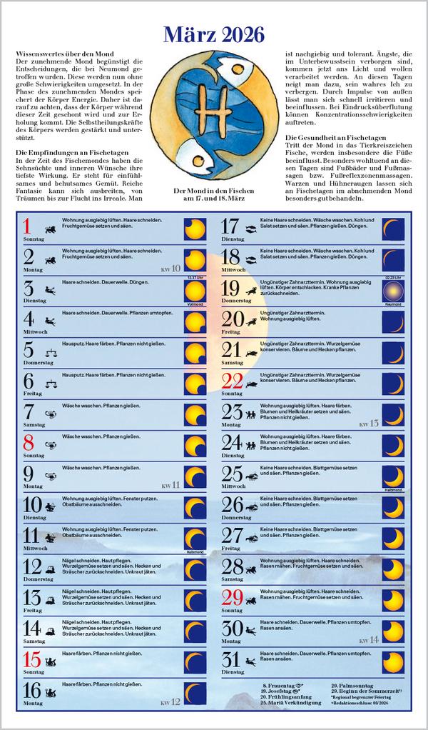 Beispielinhalt (Bild) Mit dem Mond im Rhythmus 2026