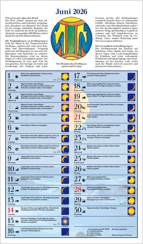 Beispielinhalt (Bild) Mit dem Mond im Rhythmus 2026