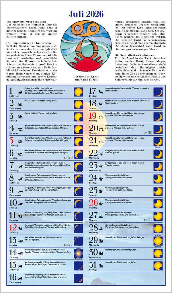 Beispielinhalt (Bild) Mit dem Mond im Rhythmus 2026