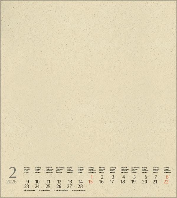 Beispielinhalt (Bild) Foto-Malen-Basteln Bastelkalender Graspapier 2026