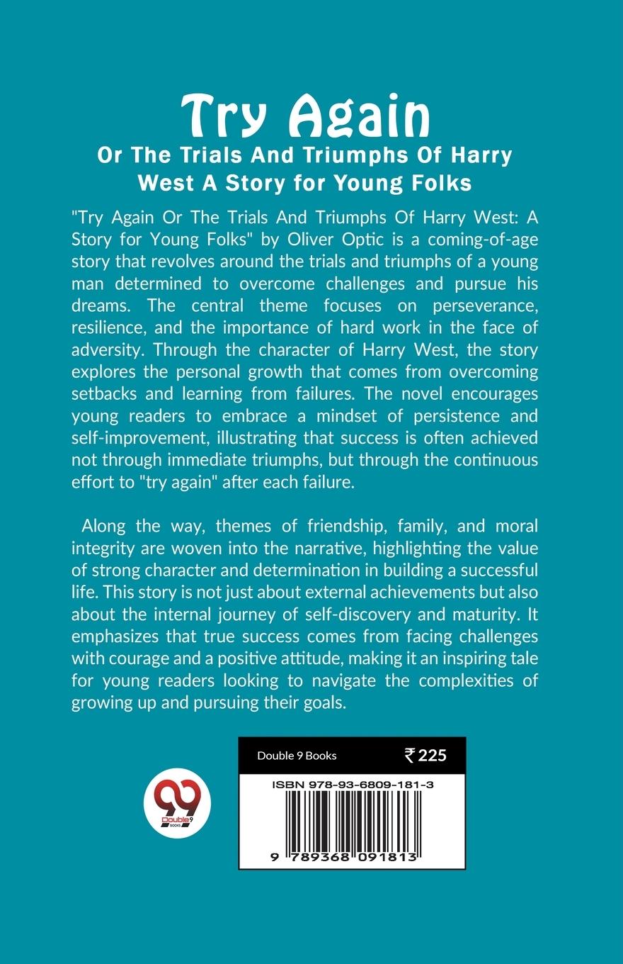 Rückseitencover Try Again Or The Trials And Triumphs Of Harry West A Story for Young Folks