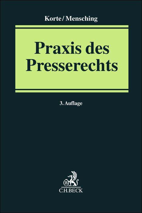 Vorderes Coverbild Praxis des Presserechts