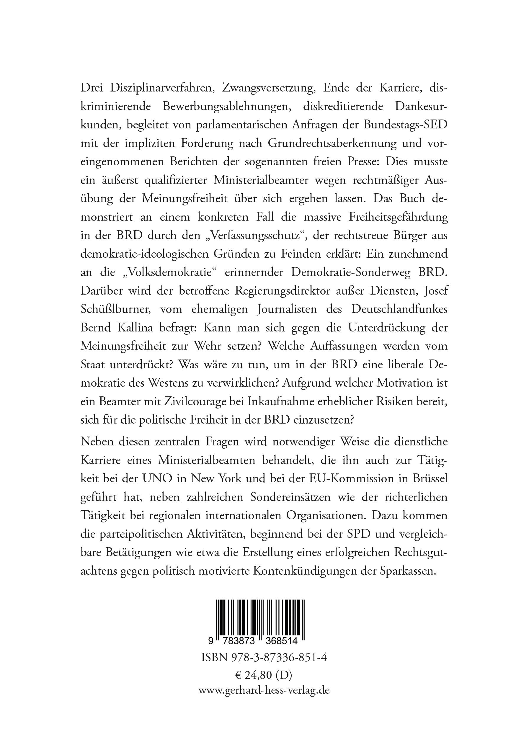 Rückseitencover Als Rechtsabweichler im Ministerium