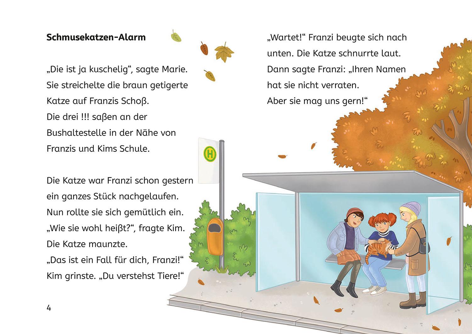 Beispielinhalt (Bild) Die drei !!!, Bücherhelden 2. Klasse, Tatort Katzen-Café