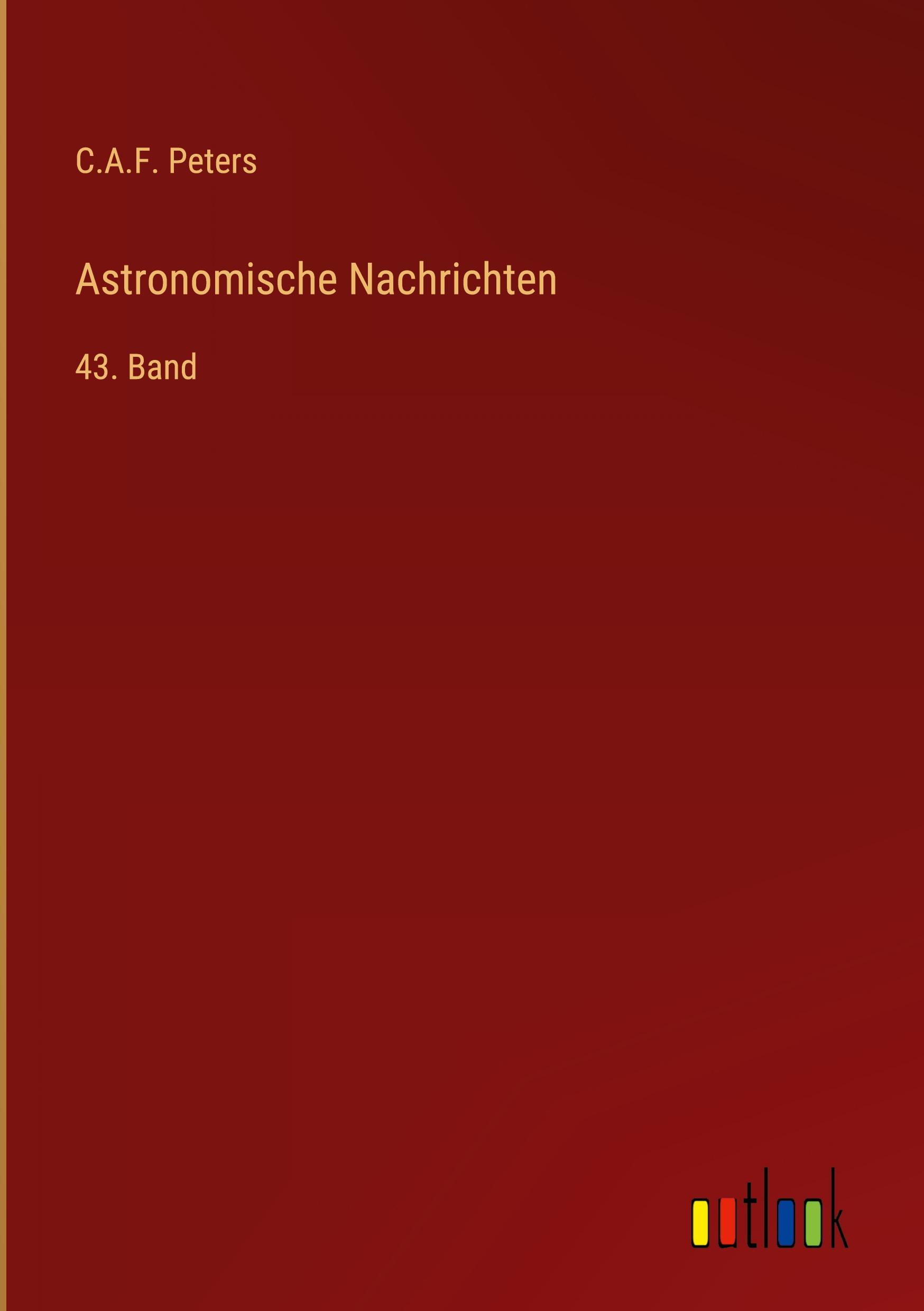 Vorderes Coverbild Astronomische Nachrichten