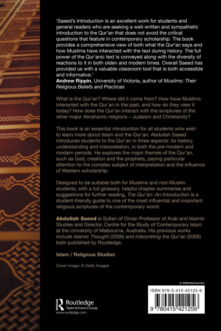 Rückseitencover The Qur'an